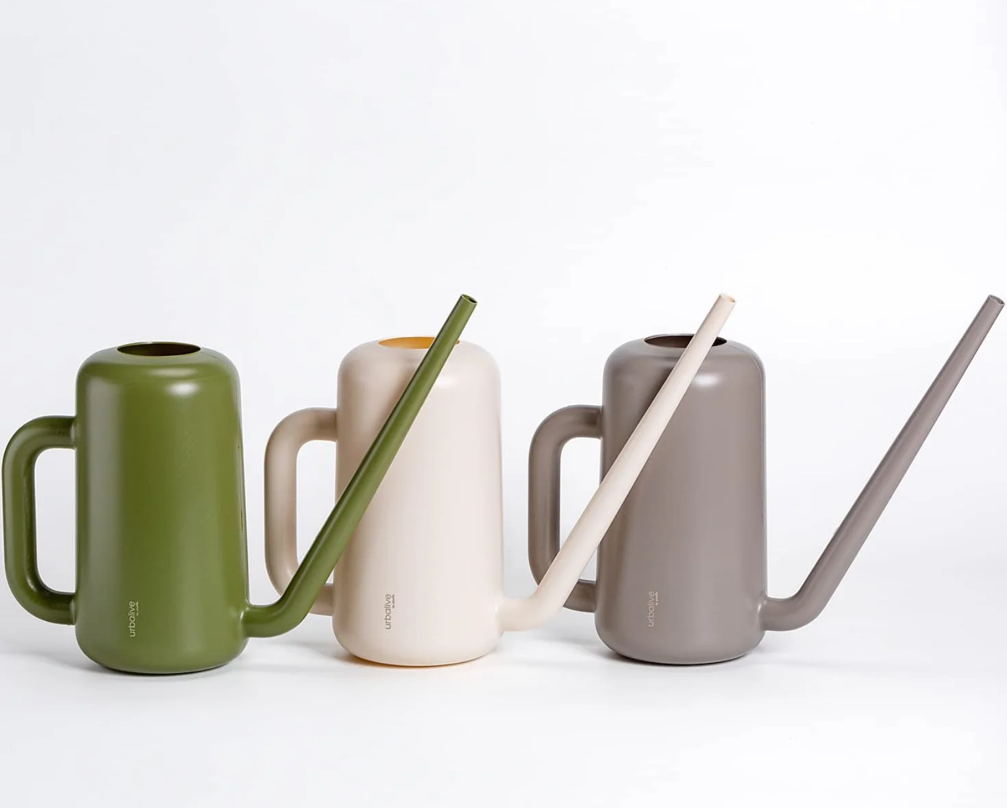 Plastia Regadera Pequeña para Plantas de Interior 1,8 L – Regadera Plantas con Pico Largo para Riego Fácil – Regaderas Jardín de Plástico Reciclado, Marfil