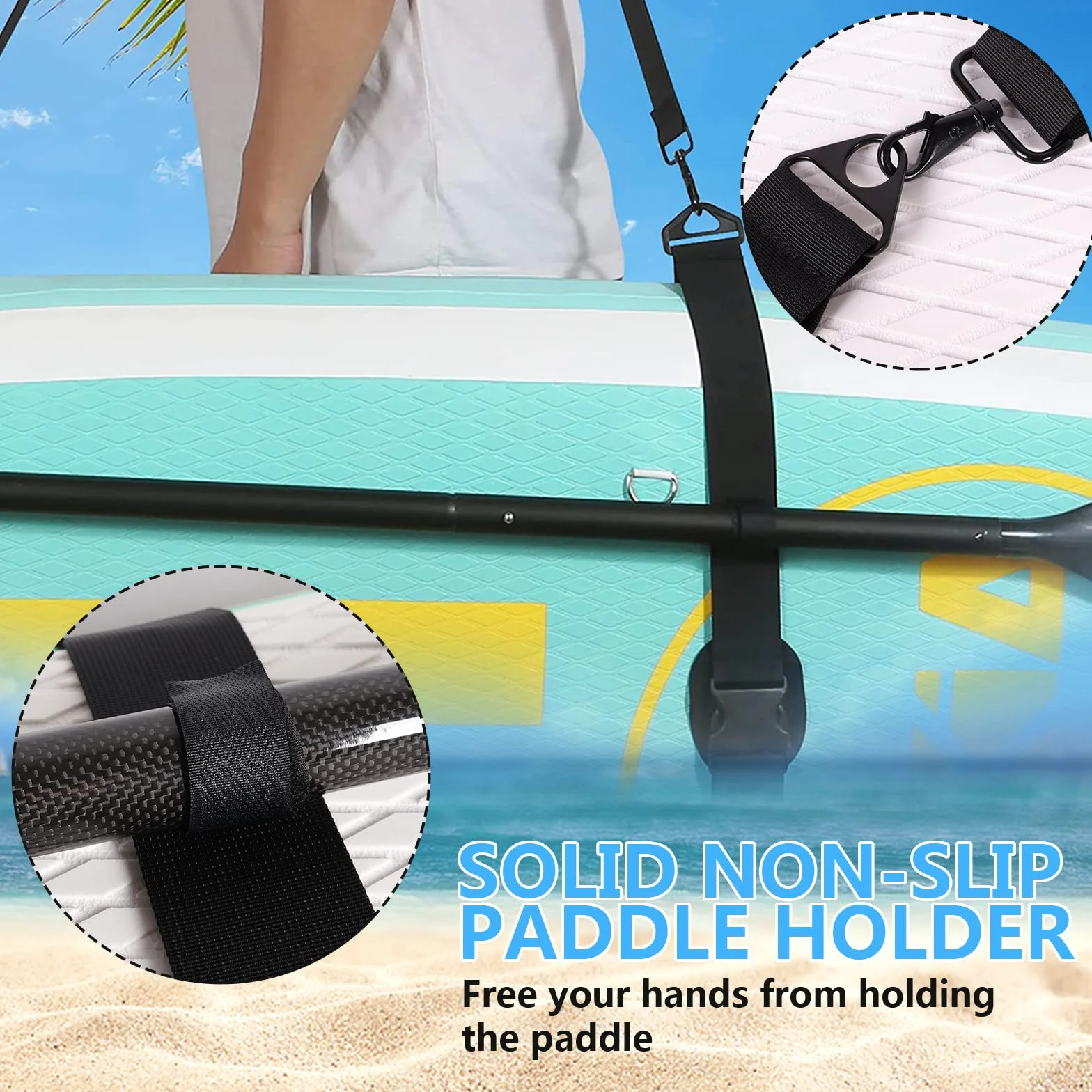 JEEZAO Correa Transporte Tabla Surf Ajustable Hombro SUP Kayak Canoa Paddle