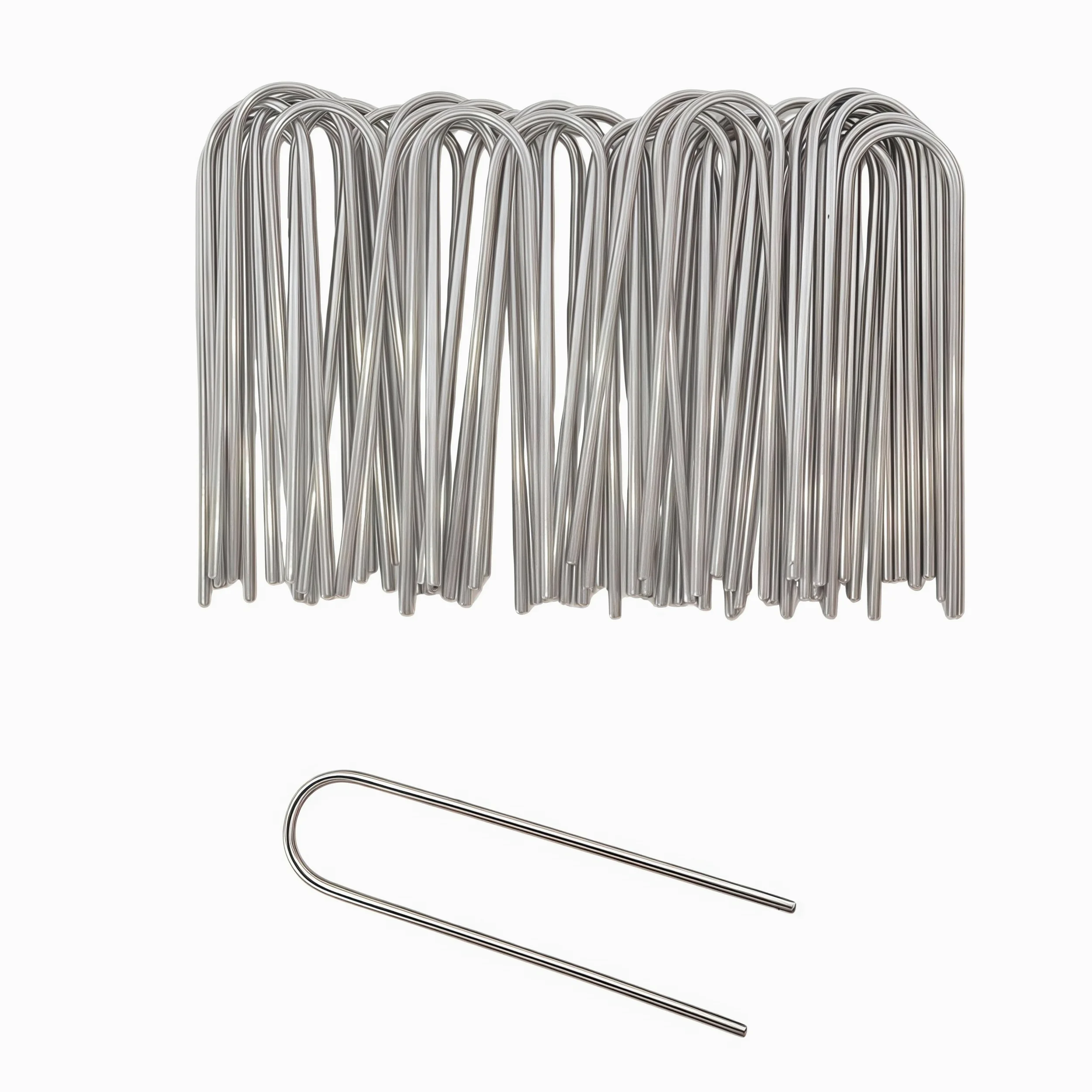Atlantic Grapas de jardín de 4 pulgadas, acero inoxidable resistente, paquete de 40