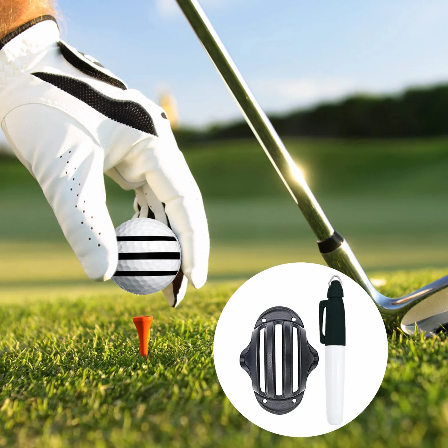 Kit de herramientas de marcador de pelota de golf de 8 piezas