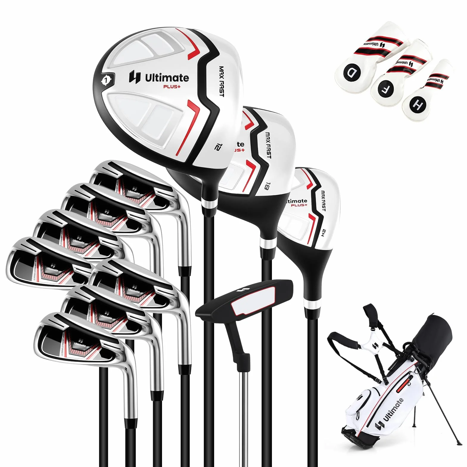 FANTASK Golfschläger Set 15-teilig Rot Damen