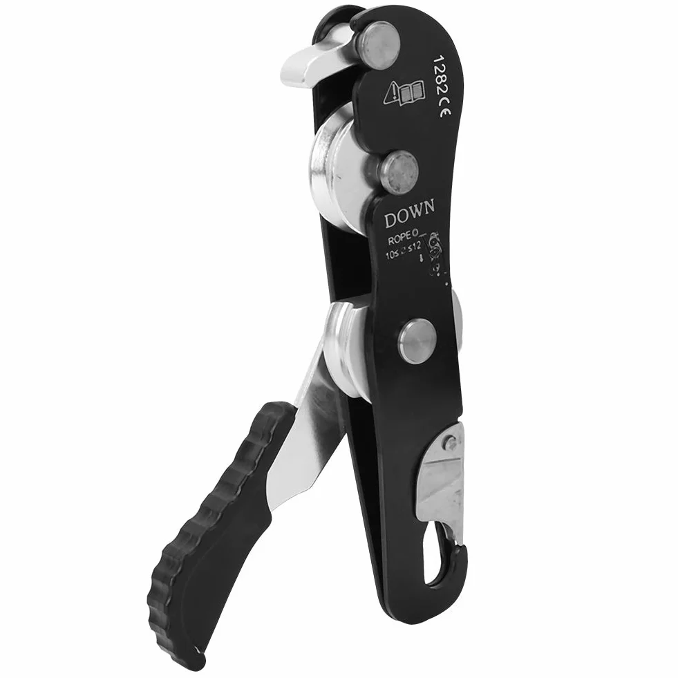 Yosoo Health Gear Descensor de Escalada, Aleación de Aluminio, para Cuerdas de 10 a 12 mm
