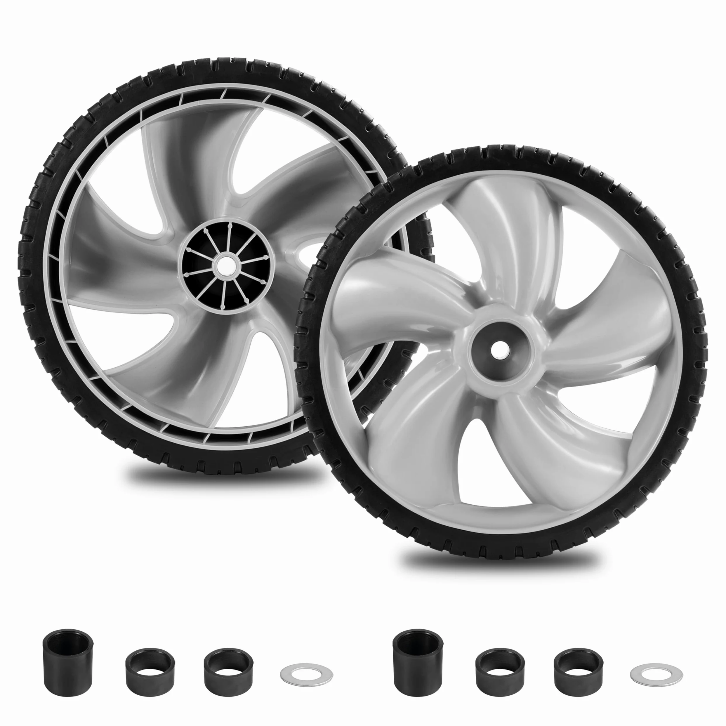 Ruedas traseras de 12 x 1.75 pulgadas para cortacésped Craftsman Arnold 490-324-0002, neumáticos de plástico de 12 pulgadas compatibles con cortacéspedes Poulan, Brute, Hon da, Hu sqvarna,