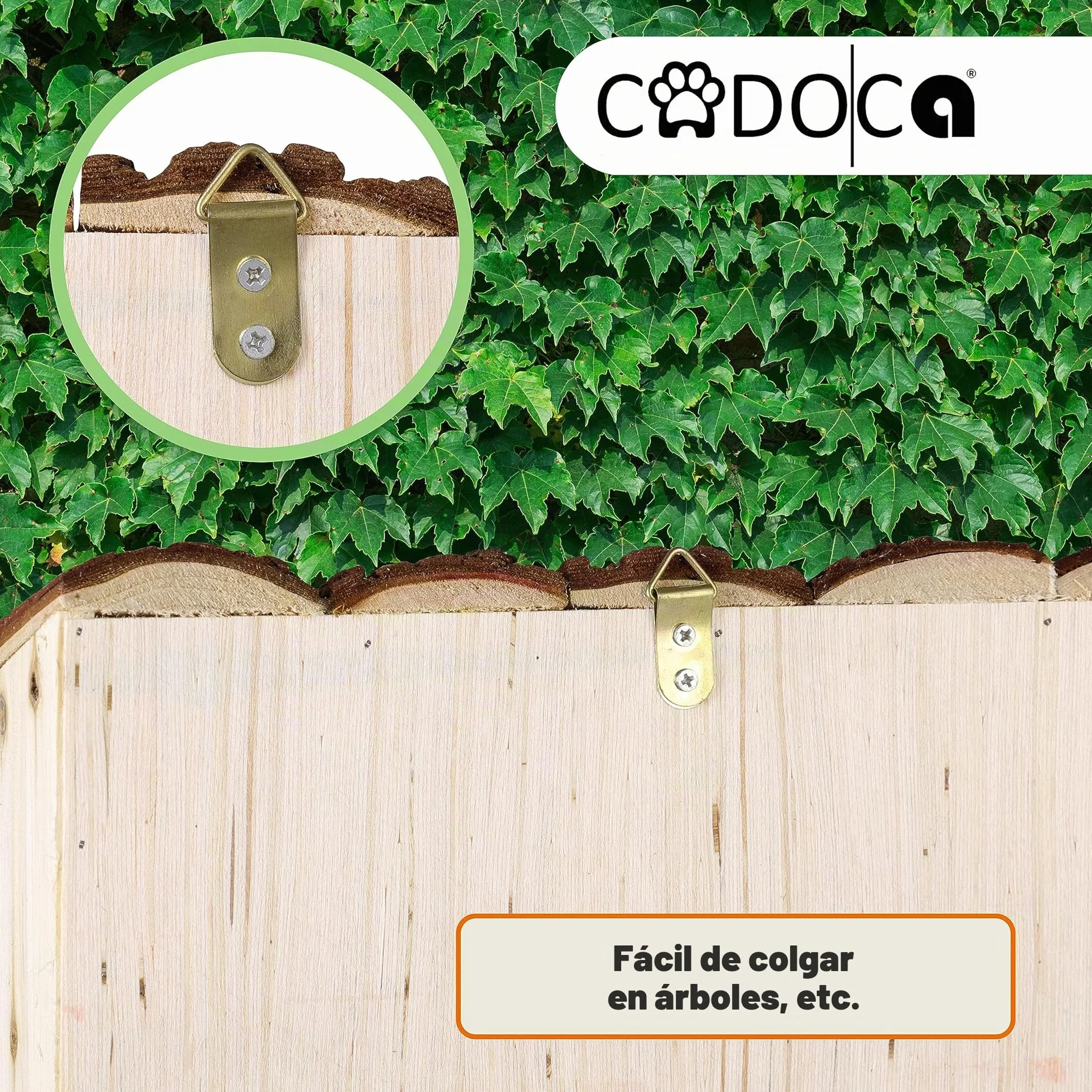 CADOCA® 2X Hotel de Insectos de Madera 31x31cm Observatorio de Insectos Casa Natural Nido para Colgar Abejas Jardín