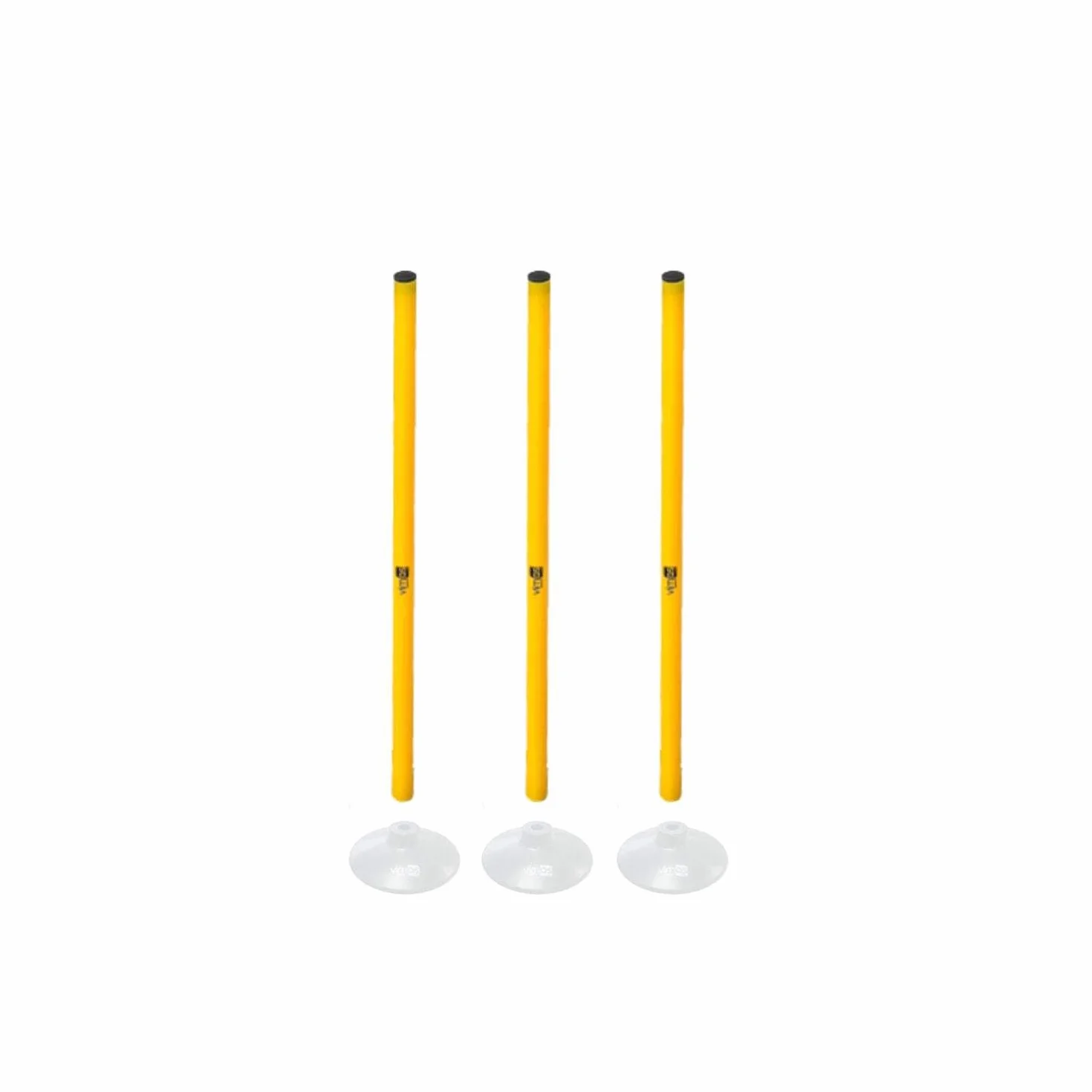 Set 3 Picas de Entrenamiento PVC 70 cm Amarillo Slalom