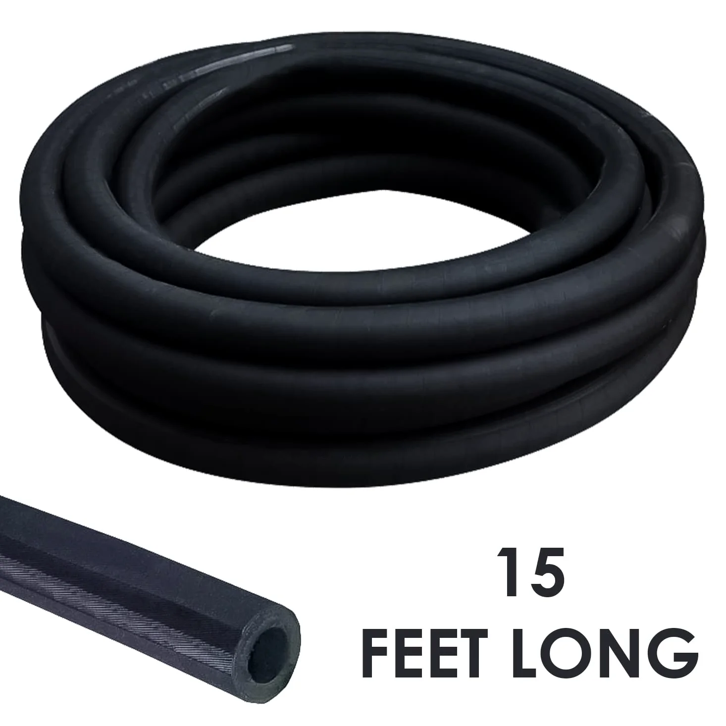 Simond Store - Manguera abrasiva de chorro de arena de 1,27 cm de diámetro interior, manguera de chorro de arena de 1 pulgada de diámetro exterior de 15 pies de largo