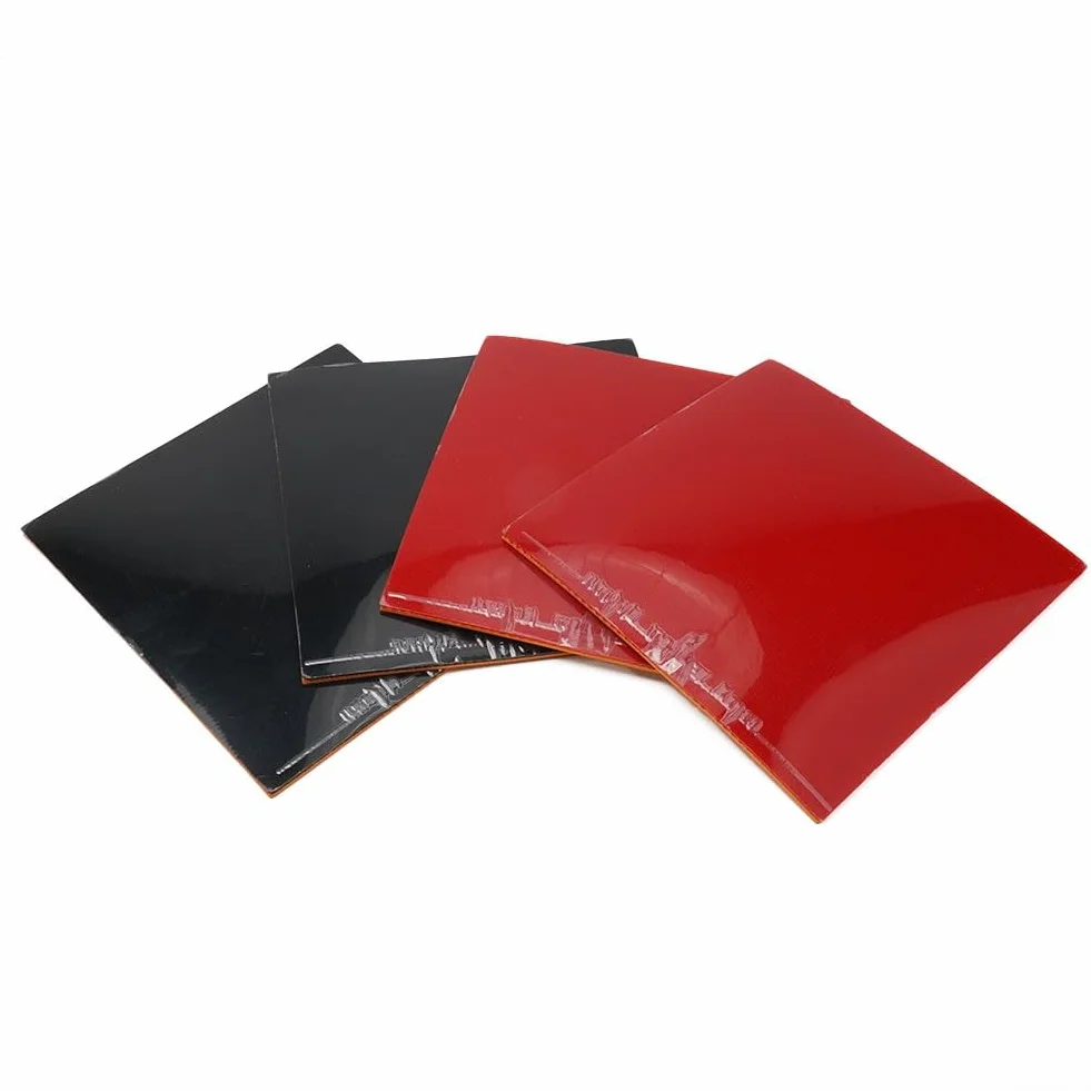 Gomas de tenis de mesa 39° 160g 4 unidades 2 rojas 2 negras para paletas