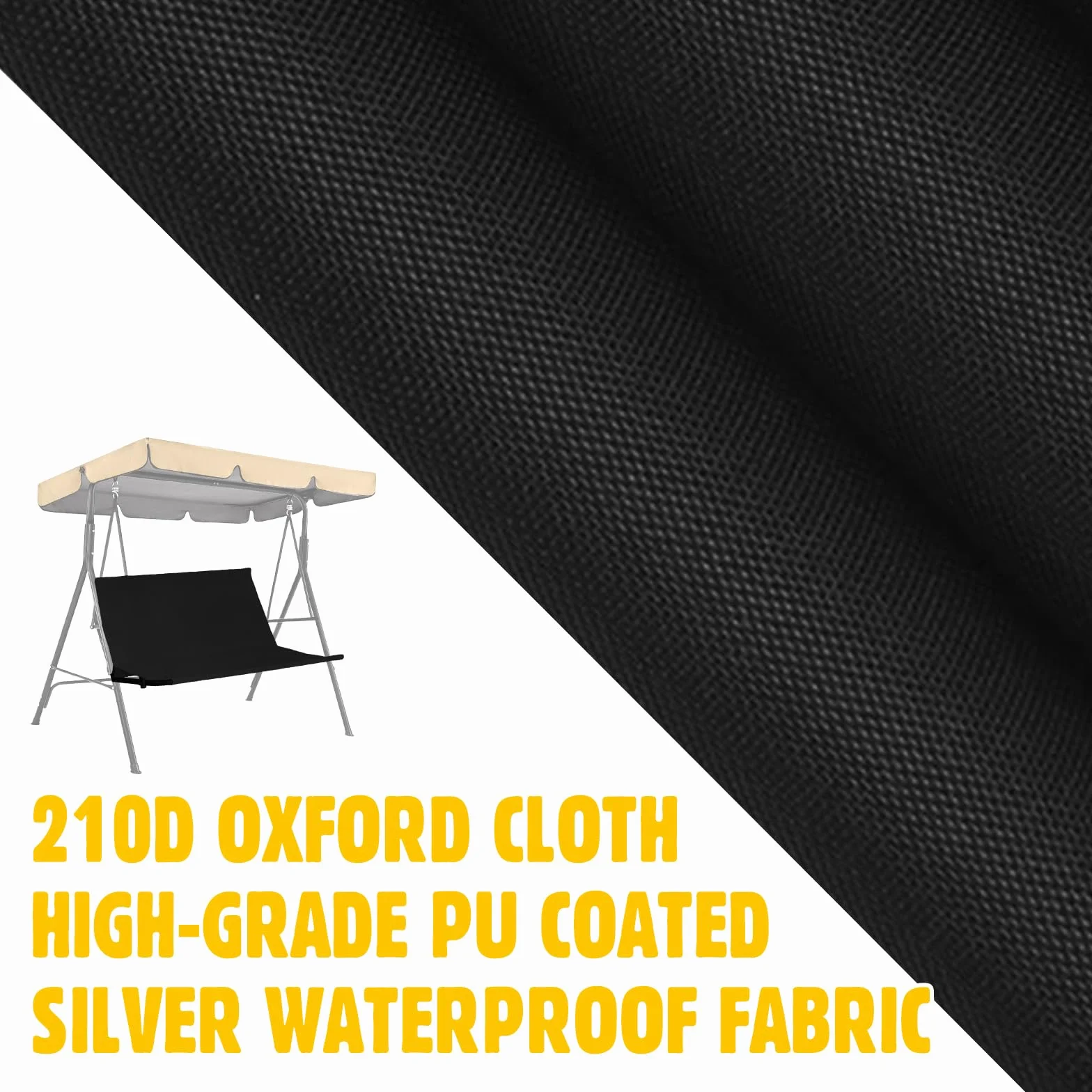 Funda de asiento de columpio de repuesto: 210D tela Oxford para columpios de Hollywood, resistente al agua y al sol, para jardines, patios y balcones (138 x
