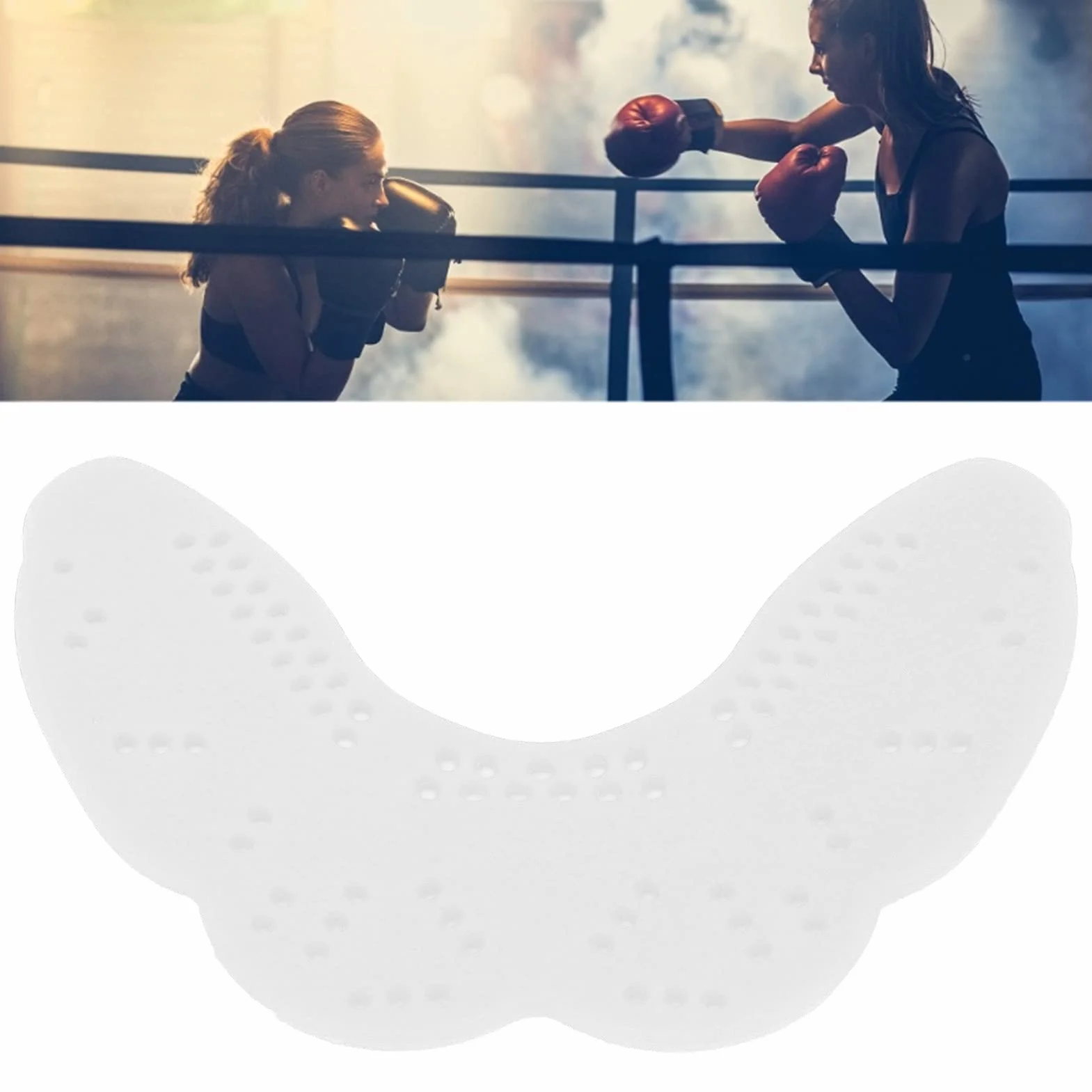 Protector Bucal Deportivo EVA Fuerte para Fútbol, Baloncesto, Boxeo (WHITE)