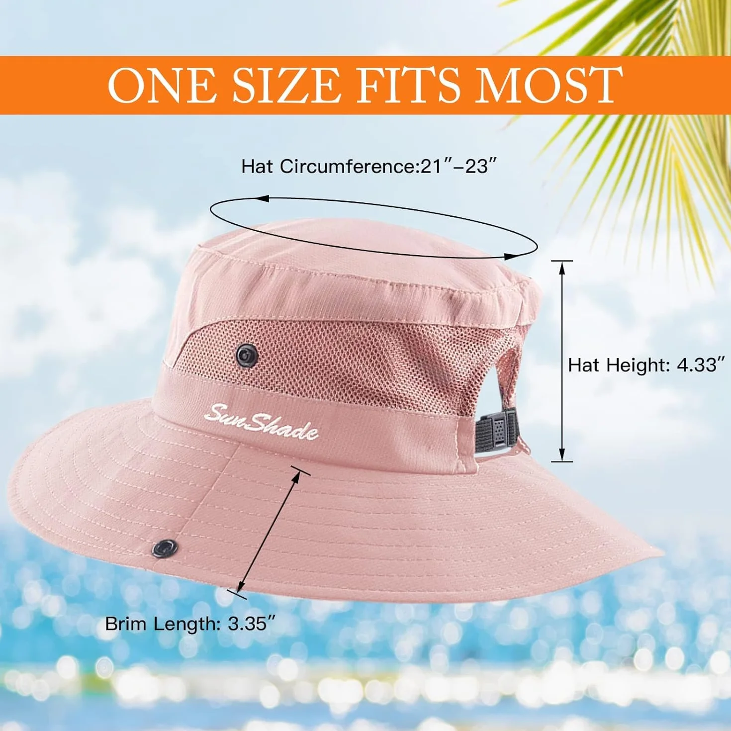 DRESHOW Sombrero UV Protección Plegable Ala Ancha Pesca Playa