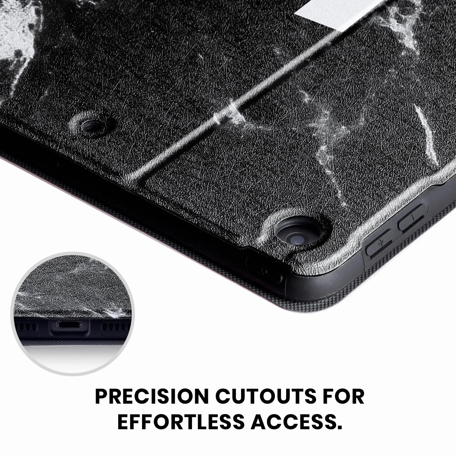 Head Case Designs Oficial FC Barcelona Mármol Negro Carcasa Cuero Tipo Libro Compatible Apple iPad 10.2 2019/2020/2021