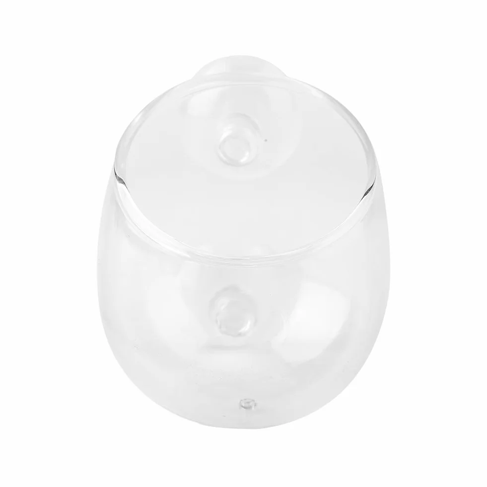 Fashionclubs Planta Acuática Cristal de Vidrio para Acuario Tanque de Peces con 2 Ventosas Accesorio Decorativo Cultivo Plantas Vivas Cristal Vidrio Lavamanos Rojo