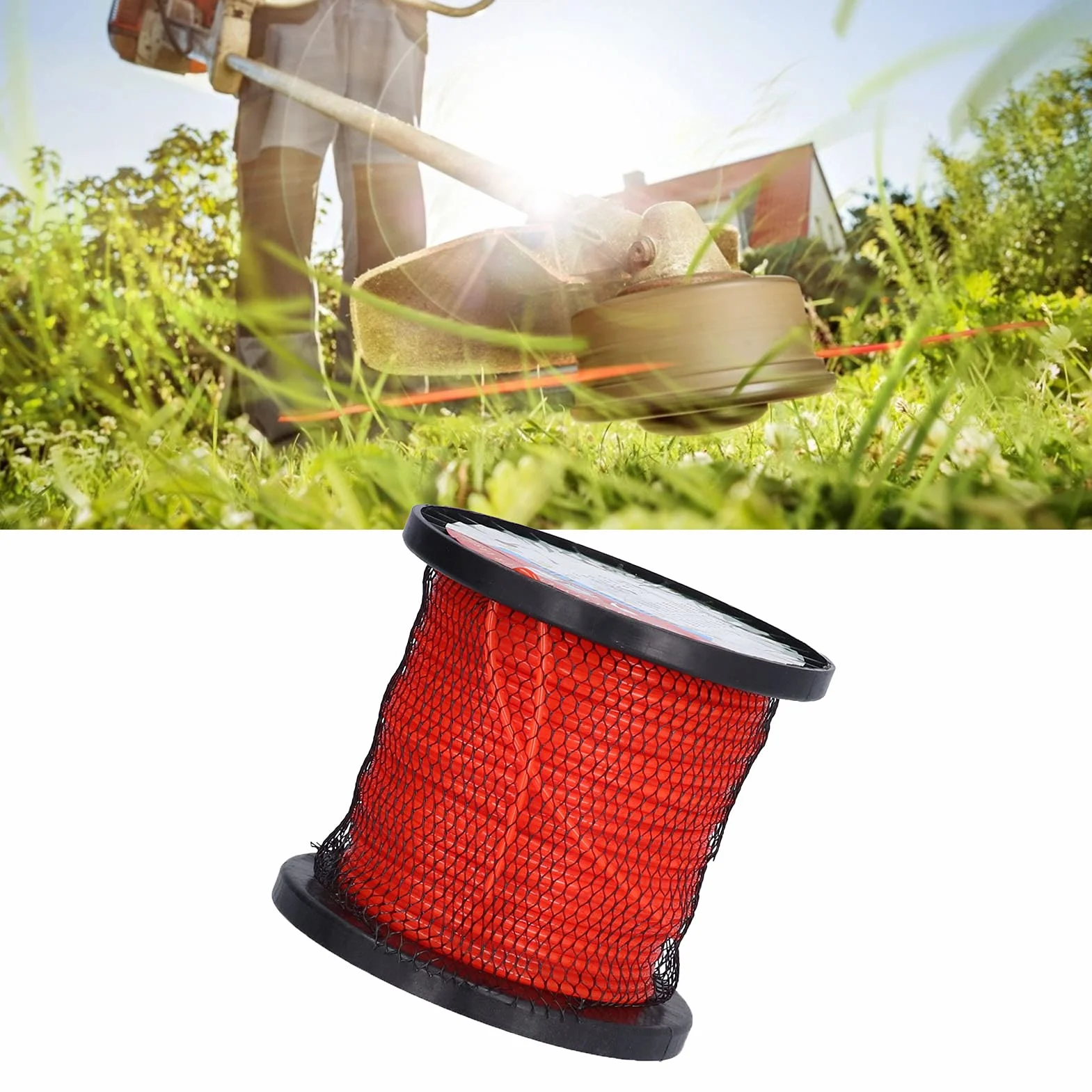 plplaaoo Hilo Wacker De Malas Hierbas De Alta Resistencia De 2,7mm. Hilo De Desbrozadora Redondo De Nailon De 1LB, Hilo De Desbrozadora Redondo De Alta Resistencia para Corte De Césped Y Jardín