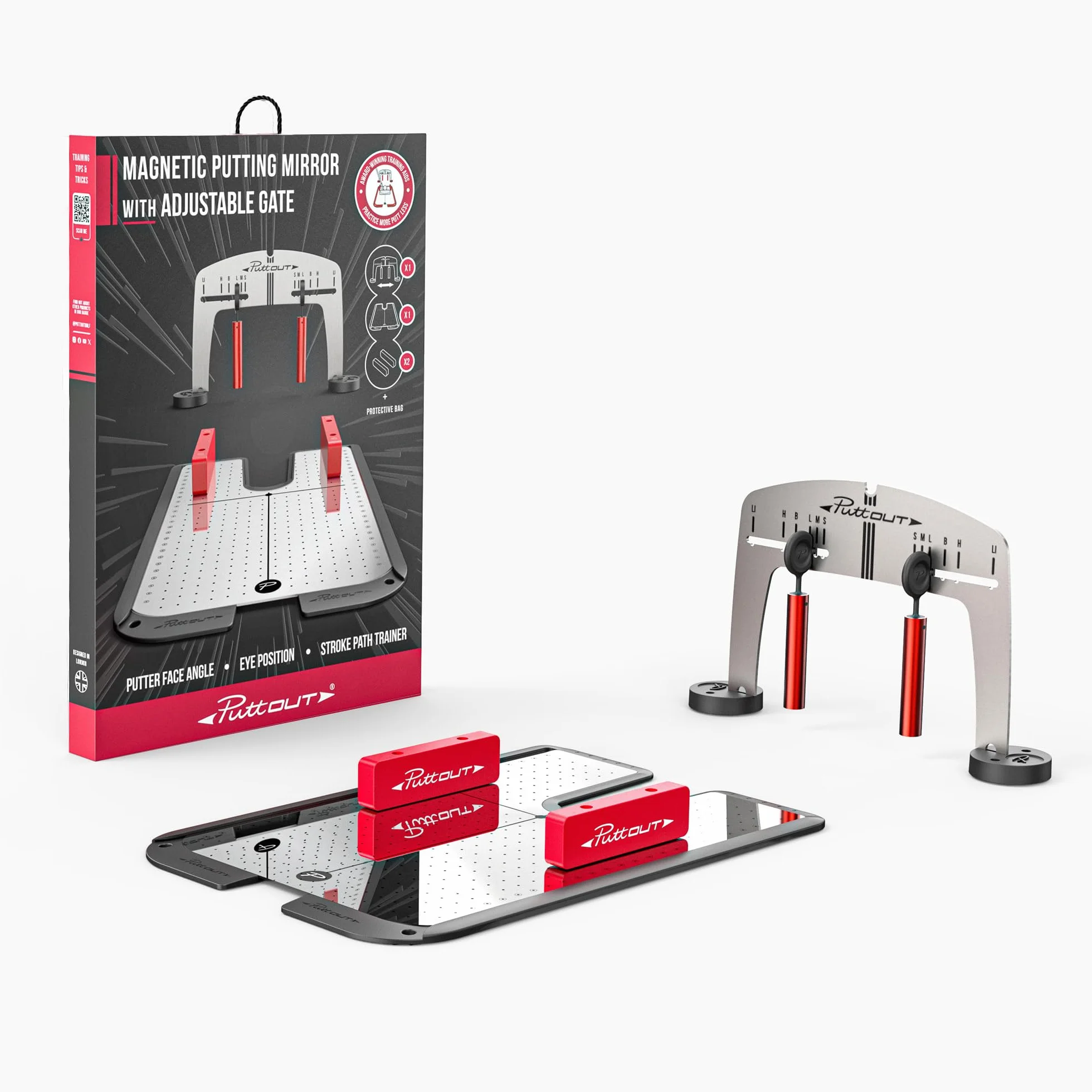 PuttOUT Espejo magnético con puerta ajustable