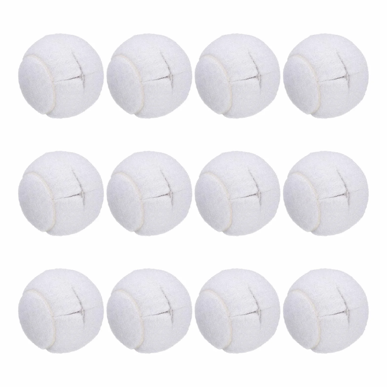 QUARKZMAN 12 Piezas Bolas de Tenis Precortadas para Andadores, Accesorios Deslizamiento Patas Muebles Protección Suelos, Blanco