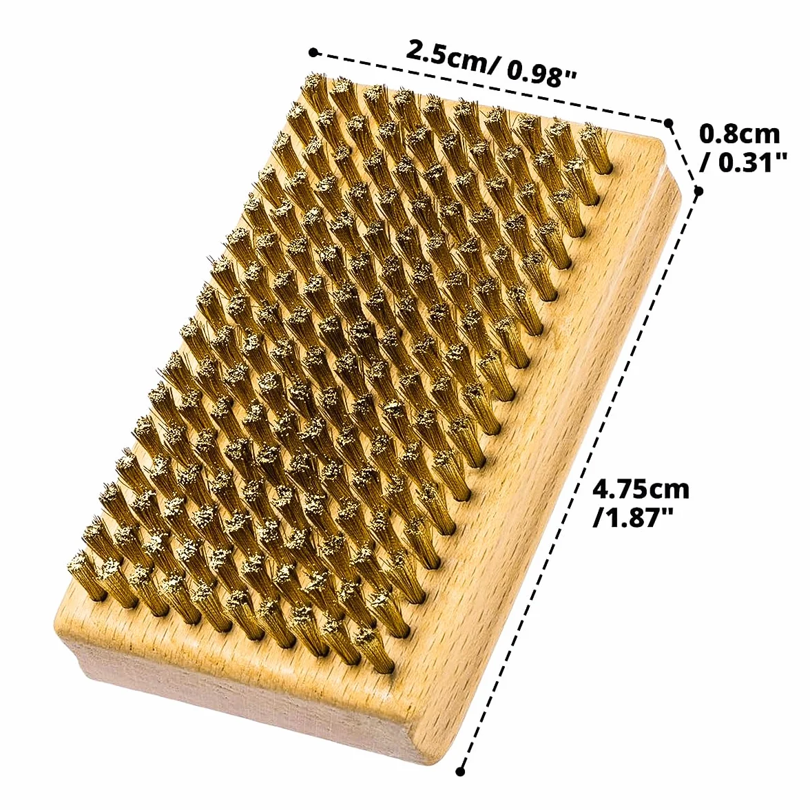 Juego de 3 Cepillos de Cera para Esquí y Snowboard, Nailon, Latón y Crin