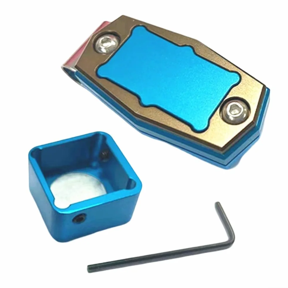 Niceminiwall Soporte magnético para tiza de billar con clip para cinturón azul