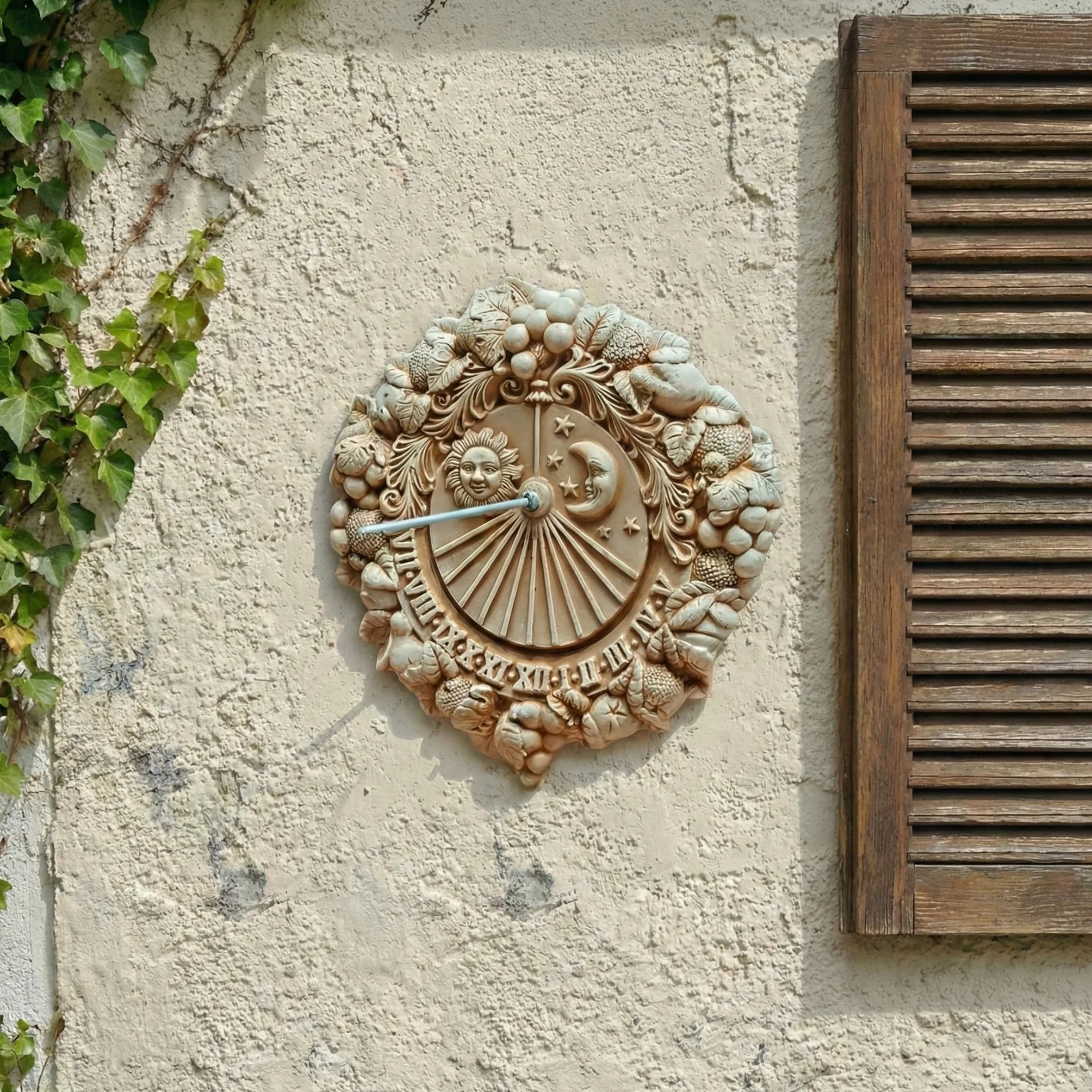 Teramico Cuadros de pared italianos y relojes de sol de Italia - absolutamente resistentes a las heladas y detallados - ideales para embellecer el jardín y la terraza