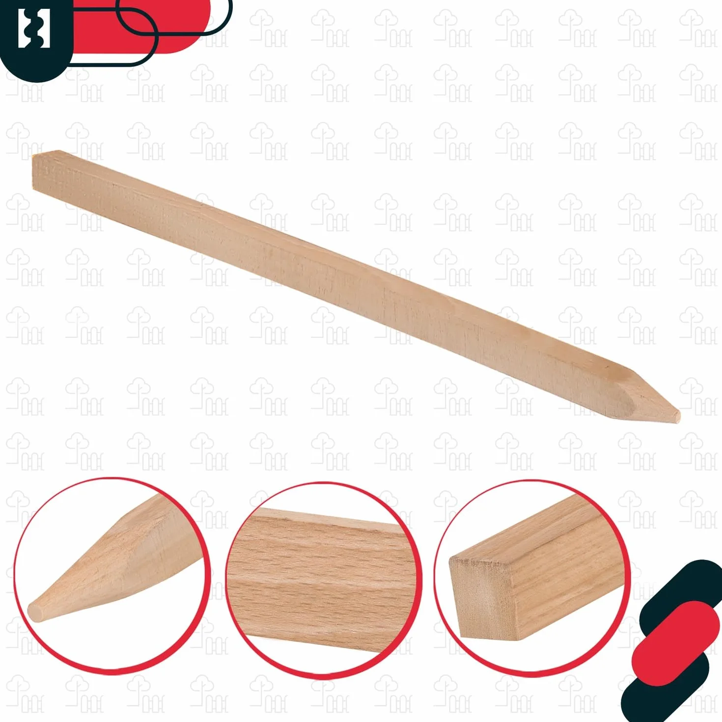KOTARBAU® 10 Unidades Tutores para Plantas - Palos de Madera - 40 cm - Madera de Haya - Natural - Postes para Vallas - Estacas para Jardín - Tutor Plantas - Estacas para Huerto