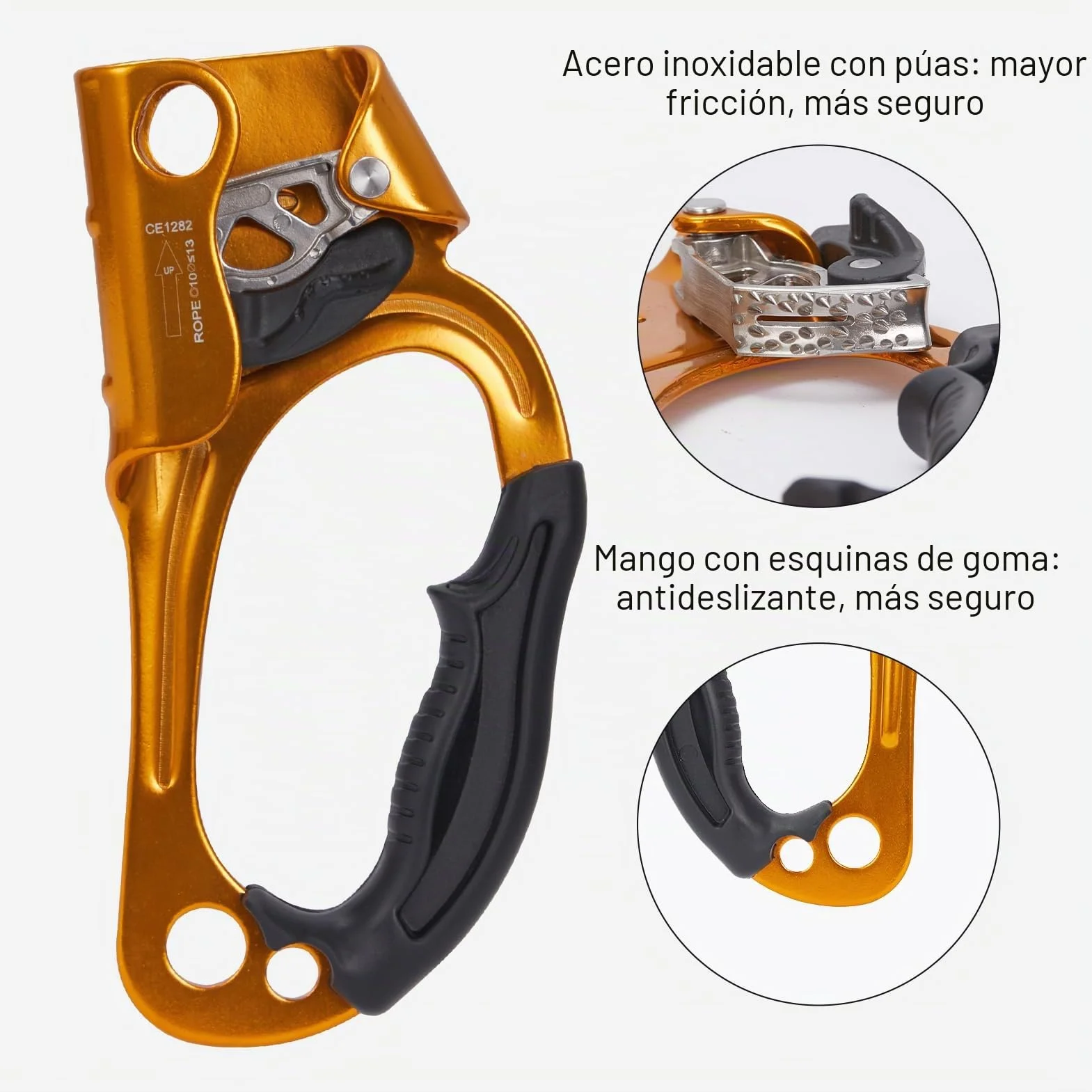 SOB Ascendente de Mano para Escalada en Roca Abrazadera de Cuerda 8-13MM