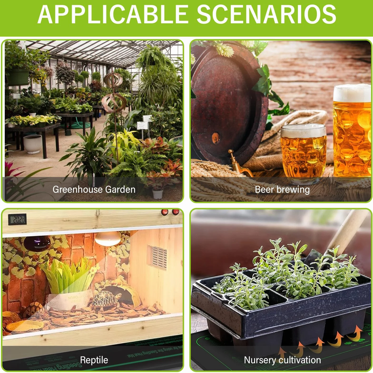 Esterilla calefactora para plantas con termostato, estera térmica con termostato, estera térmica digital para invernadero, estera térmica para plántulas, germinación de plantas, crecimiento de