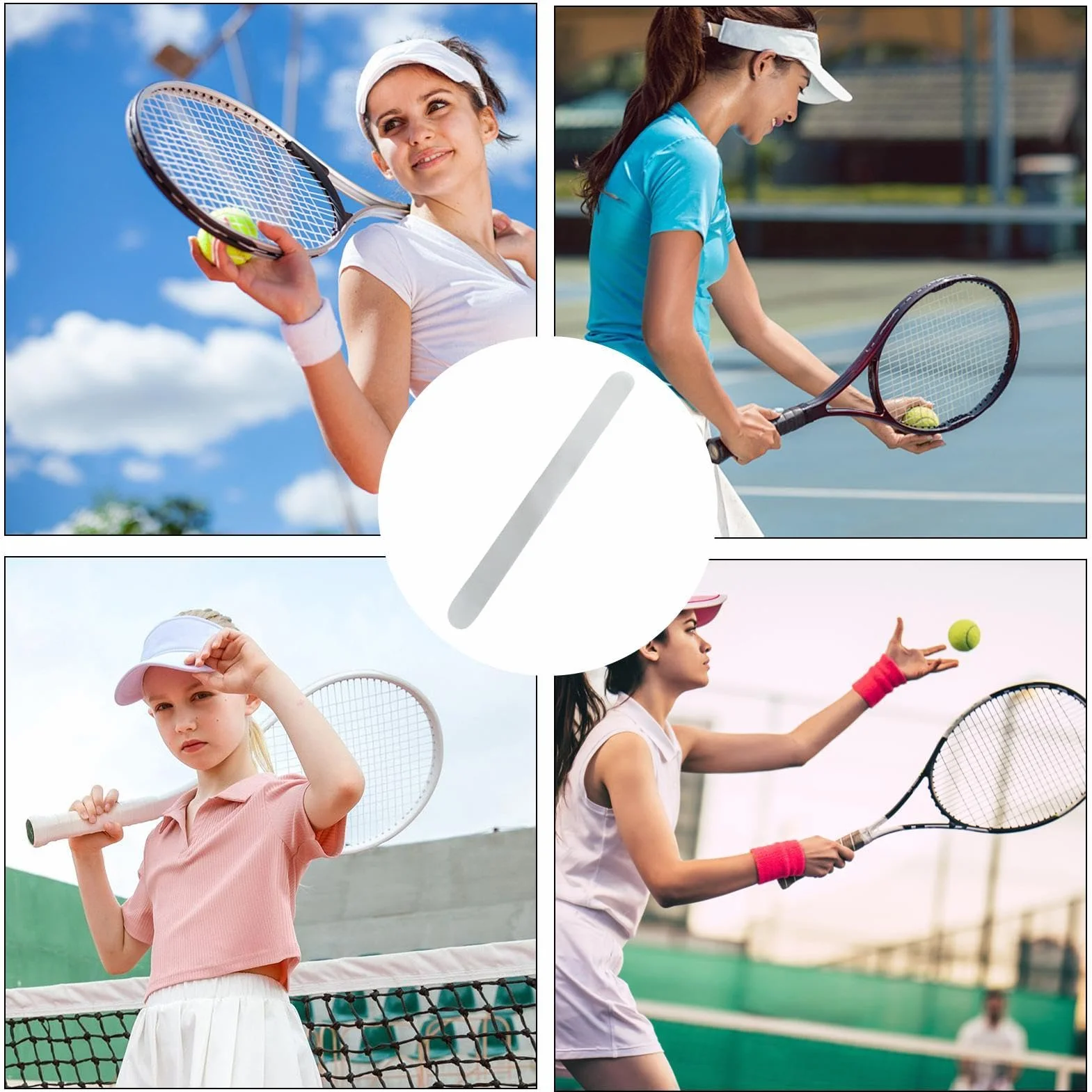 Cinta de protección para marco de raqueta de tenis transparente