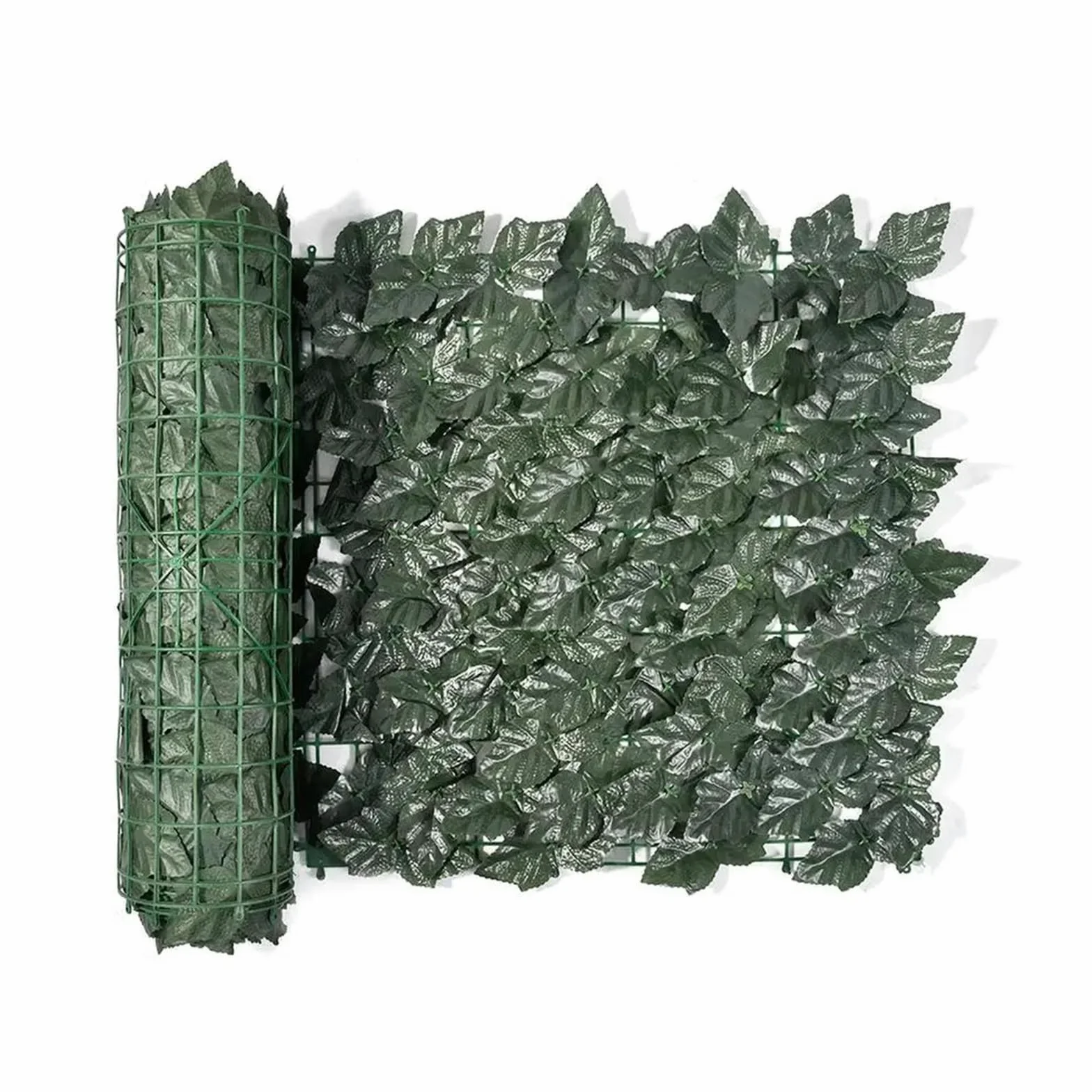 Seto de hiedra artificial de 1 x 3 m de privacidad, rollo de valla de hojas verdes para exteriores, jardín, balcón, pared decorativa ideal para patio, patio y paisaje