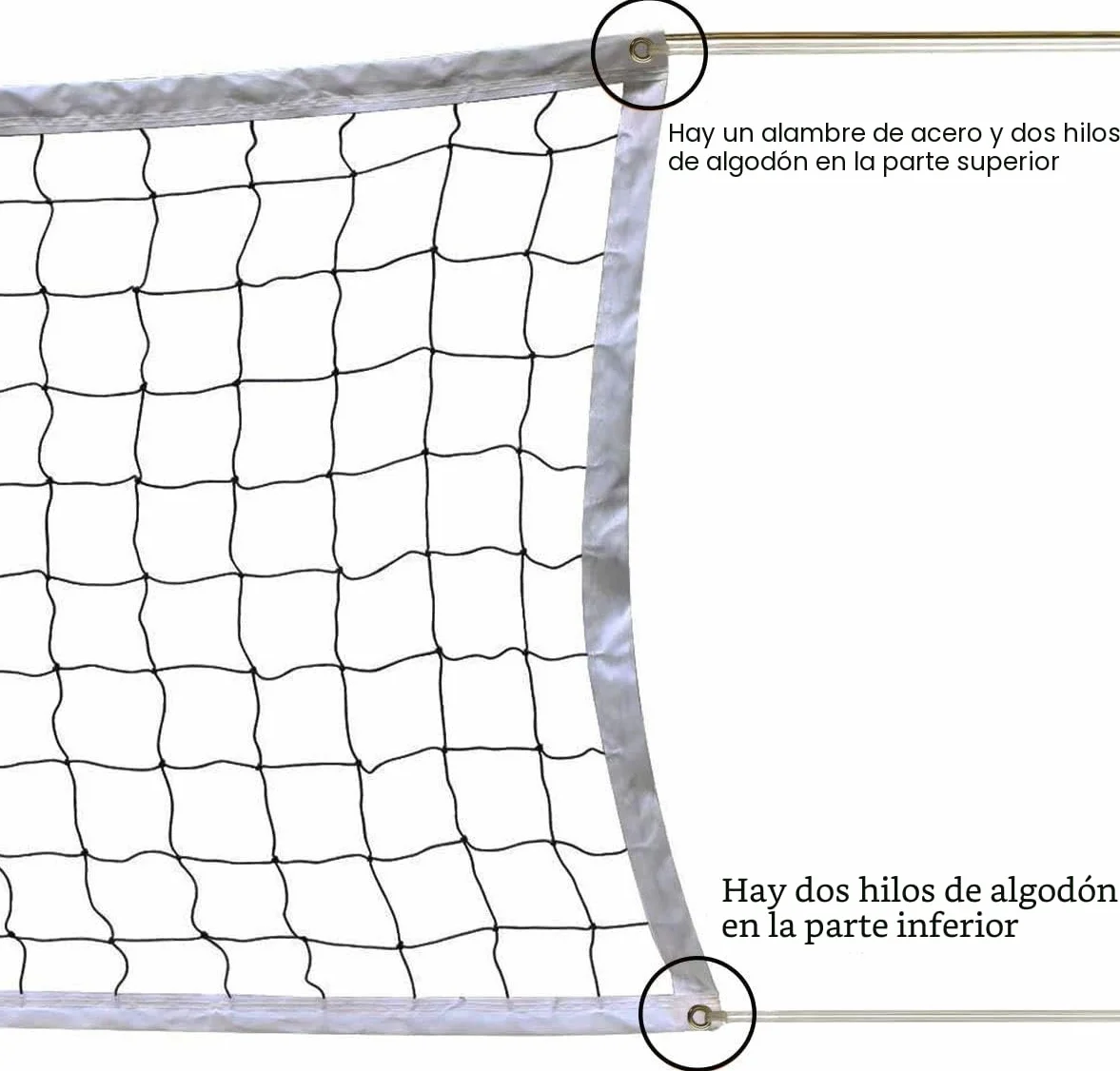 Red de Voleibol de Playa 9,5m x 1m - Vóle de Deporte al Aire Libre