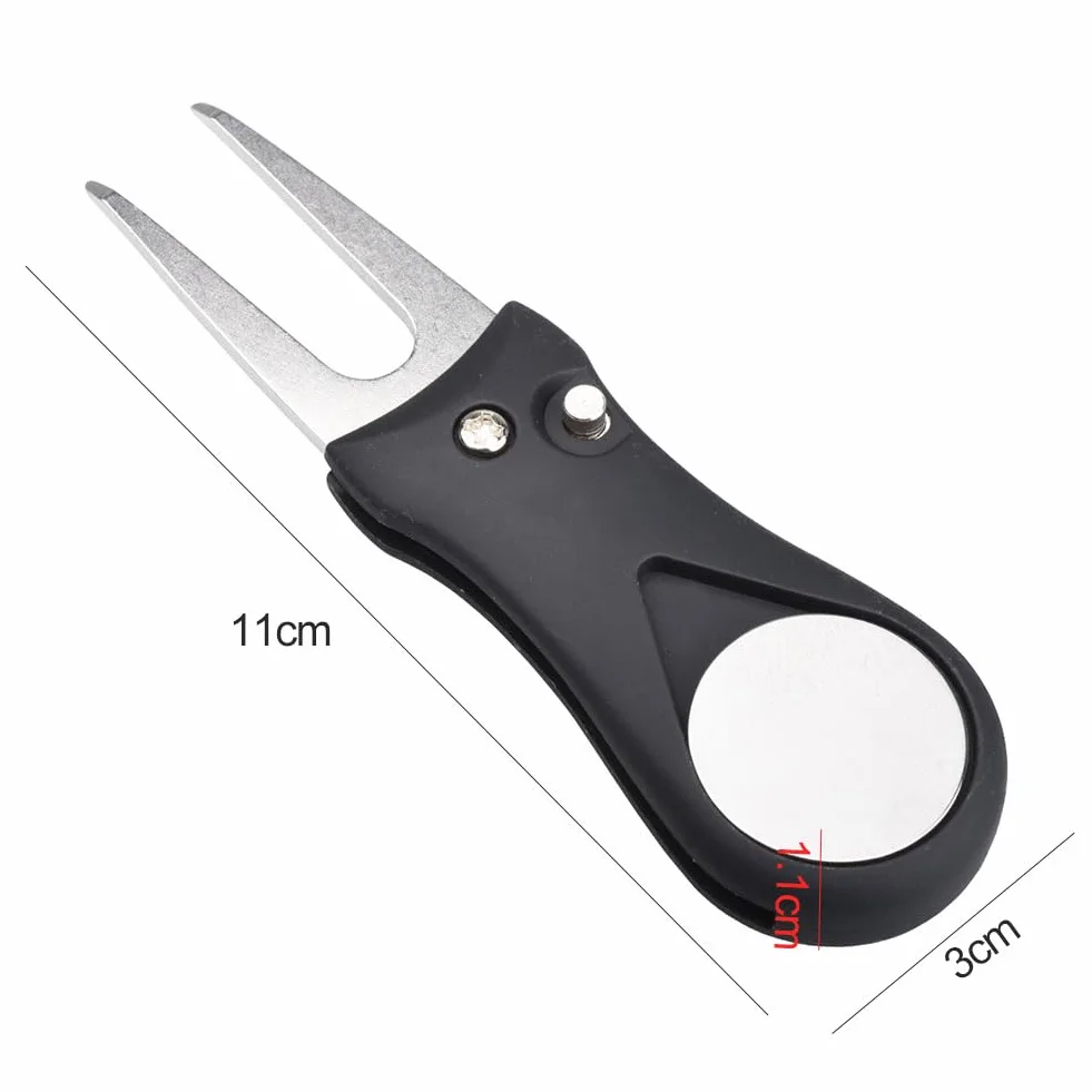 Plegable Tenedor De Campo De Golf 2 Piezas Acero Inoxidable Pitch Fork