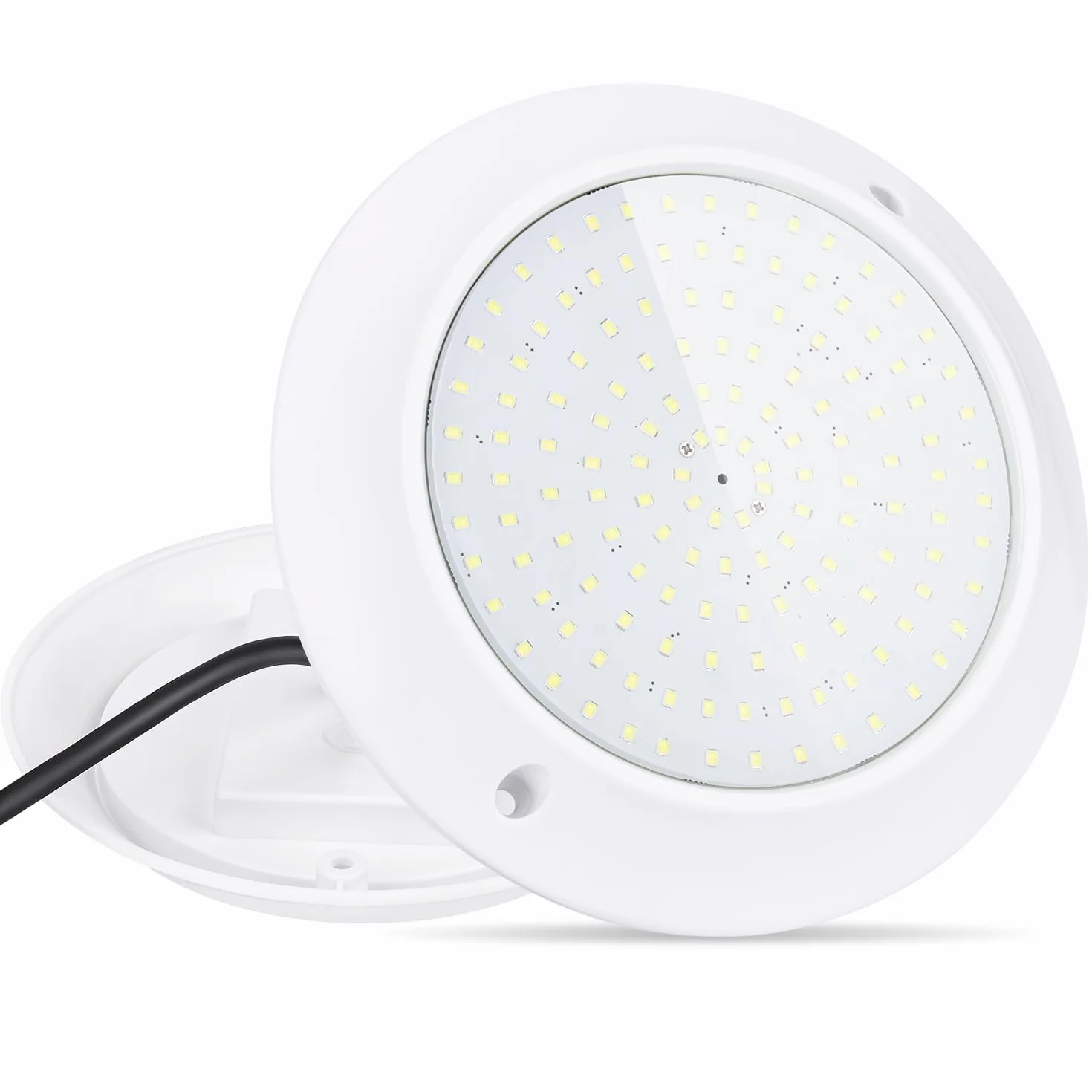 LED Proyector piscina Par56, iluminación de resina 20W 6000K, lámpara submarina IP68 PC, AC/DC 12V