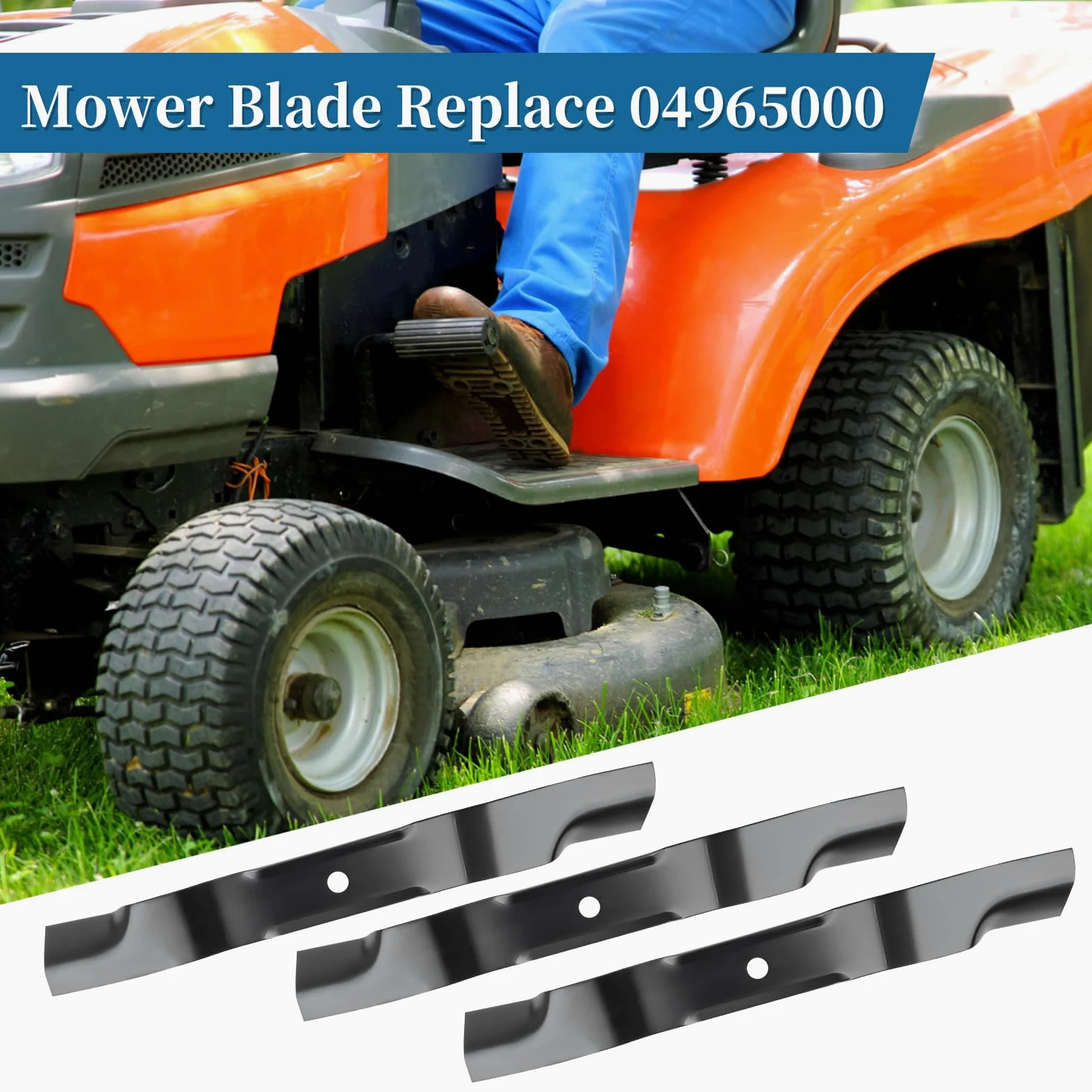Cuchilla de cortacésped 04965000 compatible con Ariens Ikon XL XD de 60 pulgadas, hoja de alta elevación compatible con cortacésped Gravely ZT XL 60, ZT XL 60 CARB, ZTX 60, paquete de 3