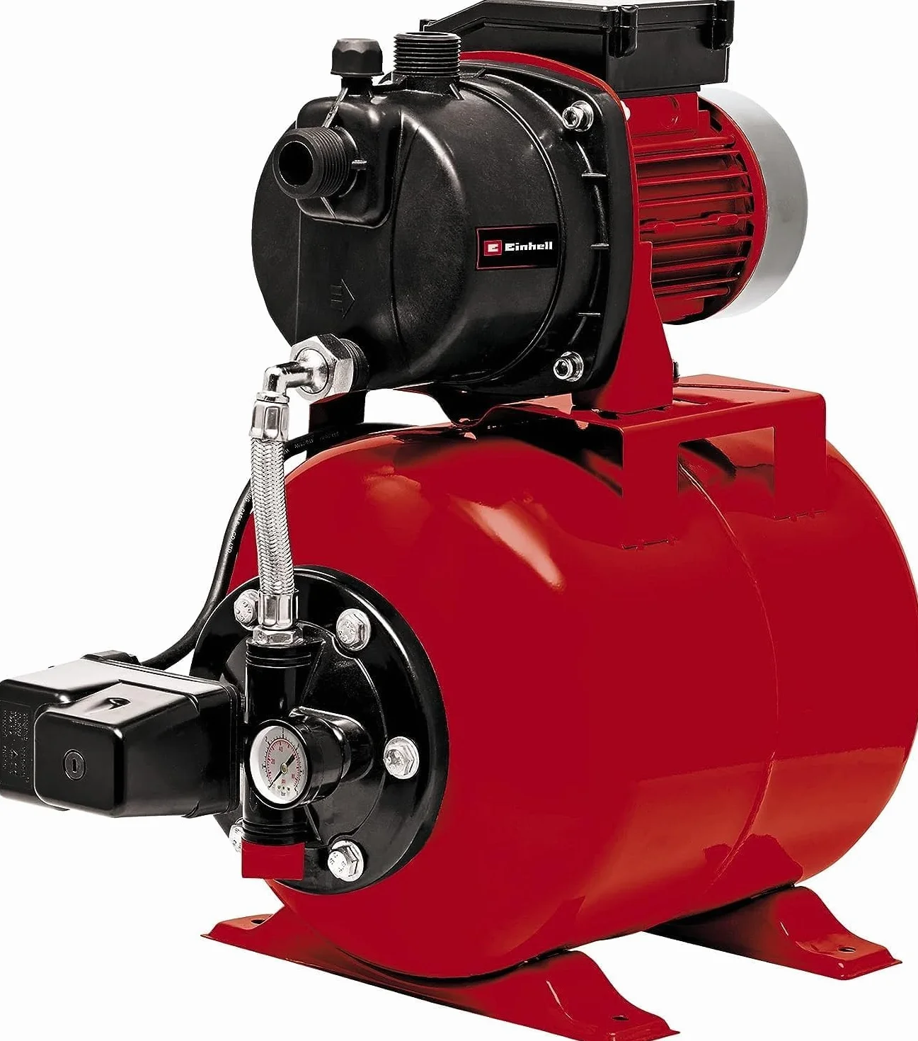 Einhell Obras hidráulicas domésticas GC-WW 6538 (650 W, 3,6 bar de presión, 3.800 l/h de caudal, presostato integrado, manómetro, depósito de 20 l)