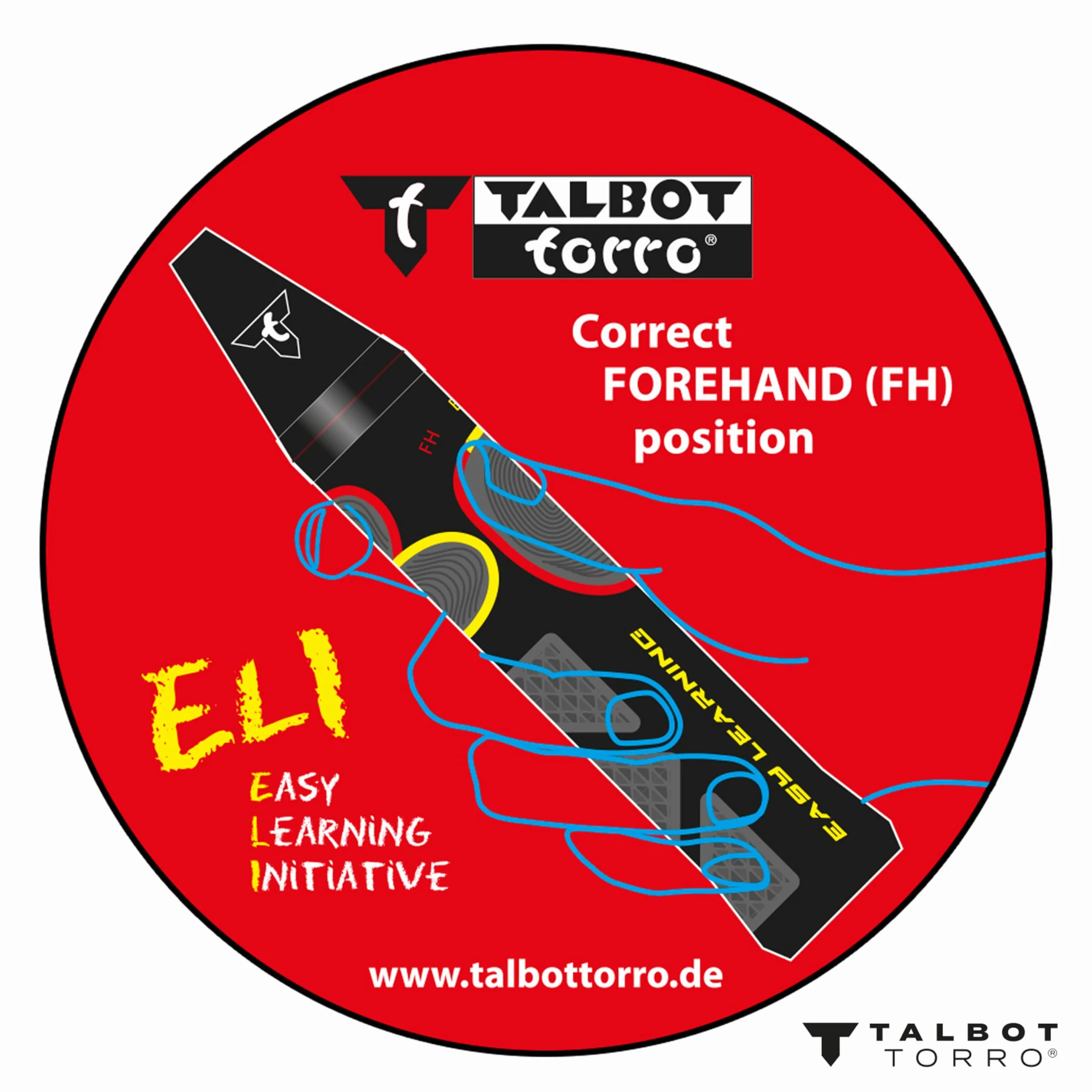 Talbot Torro Eli Teen Raqueta de Bádminton Junior 63 cm Empuñadura Ergonómica Cabezal Isométrico