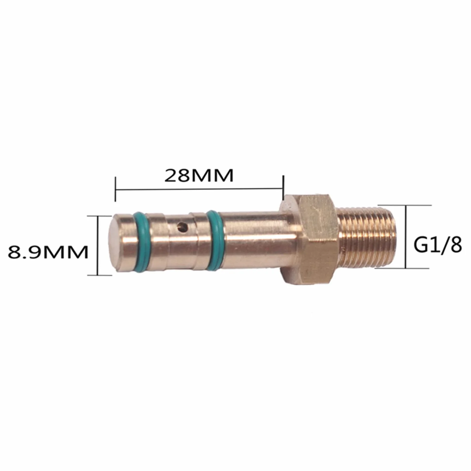 TUXING PCP Adaptador de Repuesto de Sonda de Relleno de Paintball G1/8-8,9mm Latón Accesorio de Herramienta de Aire