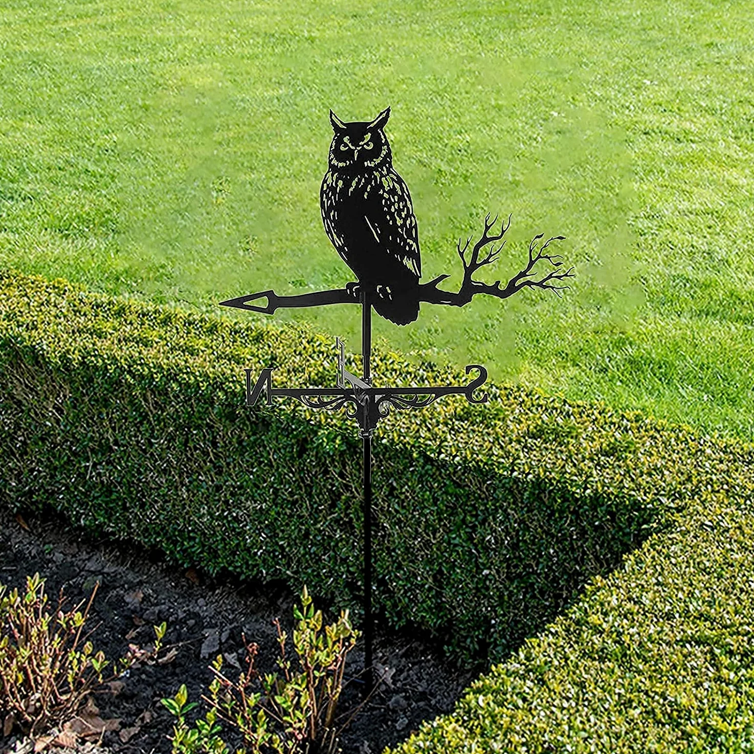 Veleta de Viento para Tejado Búho De Metal Meteorológico con Montaje En Techo, Acero De La Paleta De Clima De Acero Regalo For El Jardín del Patio De La Granja Al Aire Libre Veleta de Viento Animales