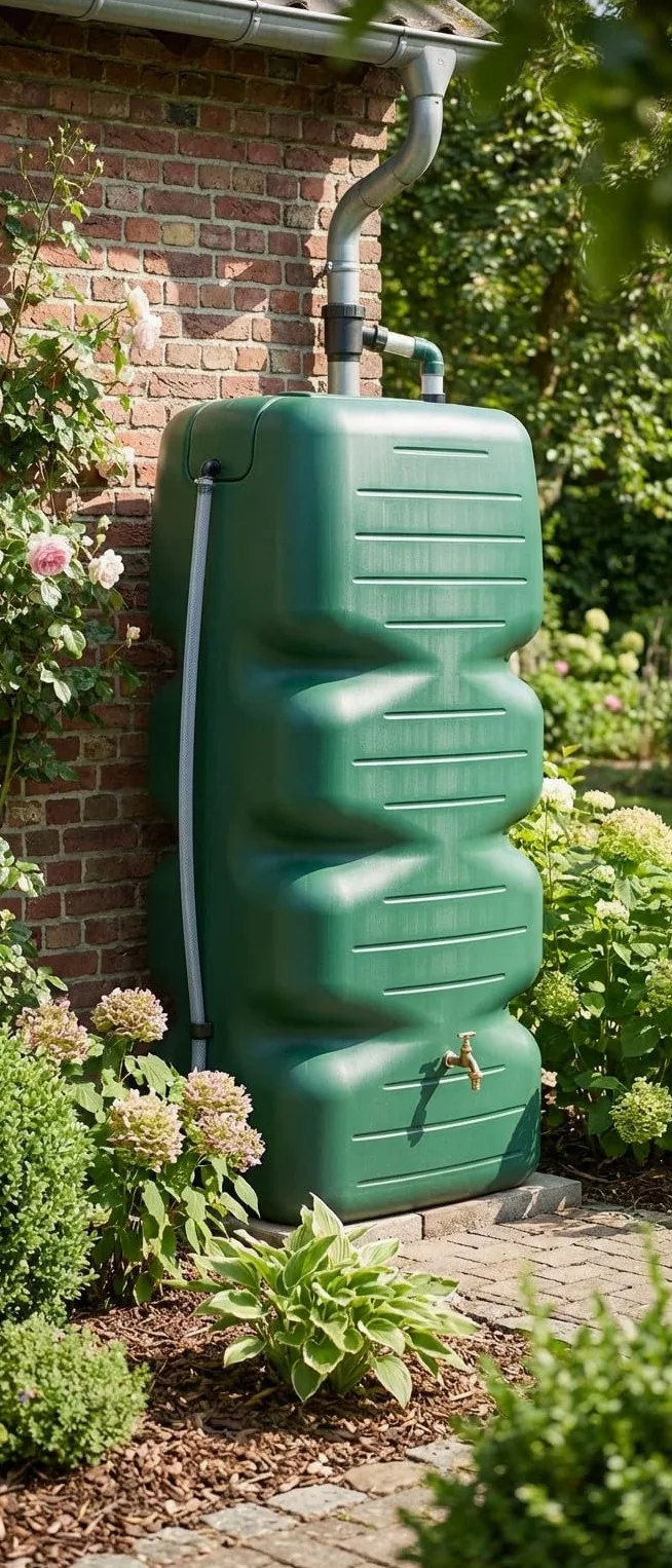DEPÓSITO Polietileno Agua de Lluvia 1000 litros. Largo 77 cm, Ancho 105 cm, Alto 174 cm. para recuperación de Agua de Lluvia en el jardín o en la Bodega.