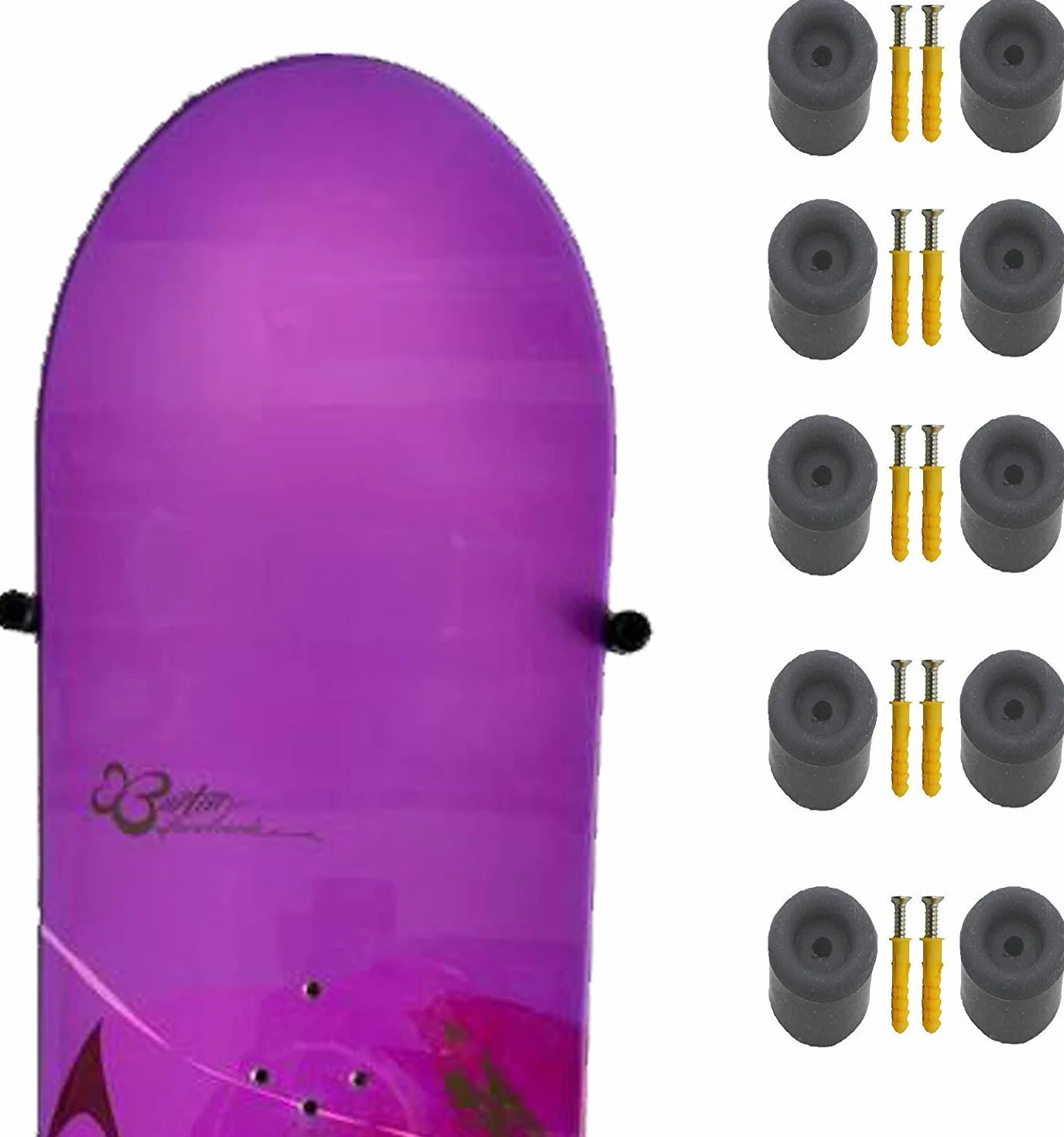 Soporte de pared para tabla de snowboard, almacenamiento para 5 tablas, diseño invisible