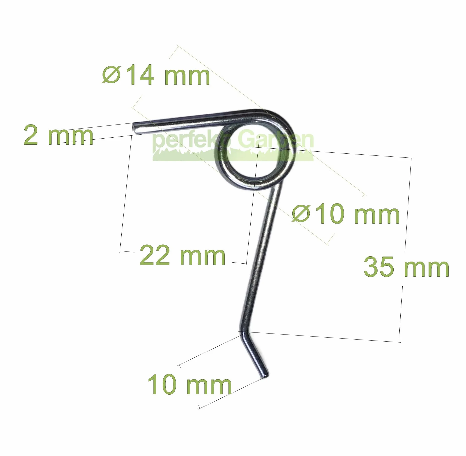 perfektGarten 26 resortes fuertes 13 x derecha + 13 x izquierda, compatible con escarificador Sterwins 360 ESC de 1500 W