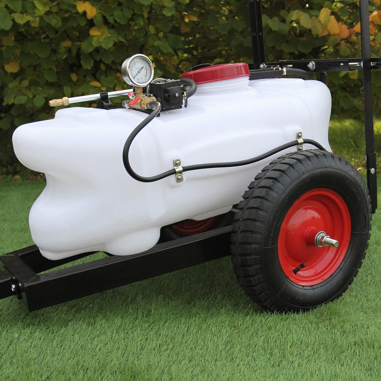 Pulverizador ATV Remolque 12V Tanque 60L Presión 9 Bar Granja Agrícola Tanque Jardín Esparcidor Pesticida Herbicida Fertilizante Abono Líquido Desinfectante Rociador Malas Hierbas + Fijaciones