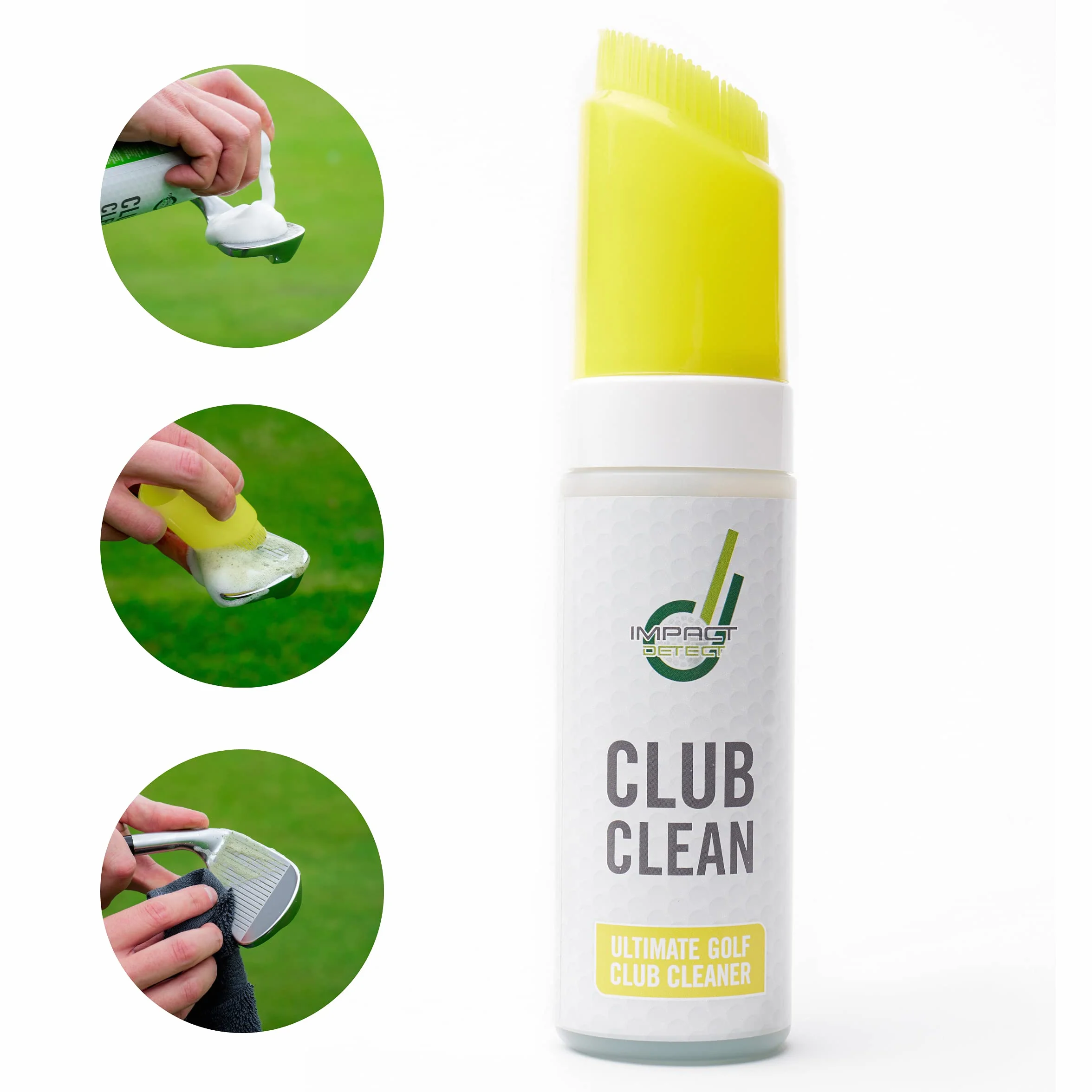Impact Detect Club Clean Limpiador de Palos de Golf Espuma y Cepillo