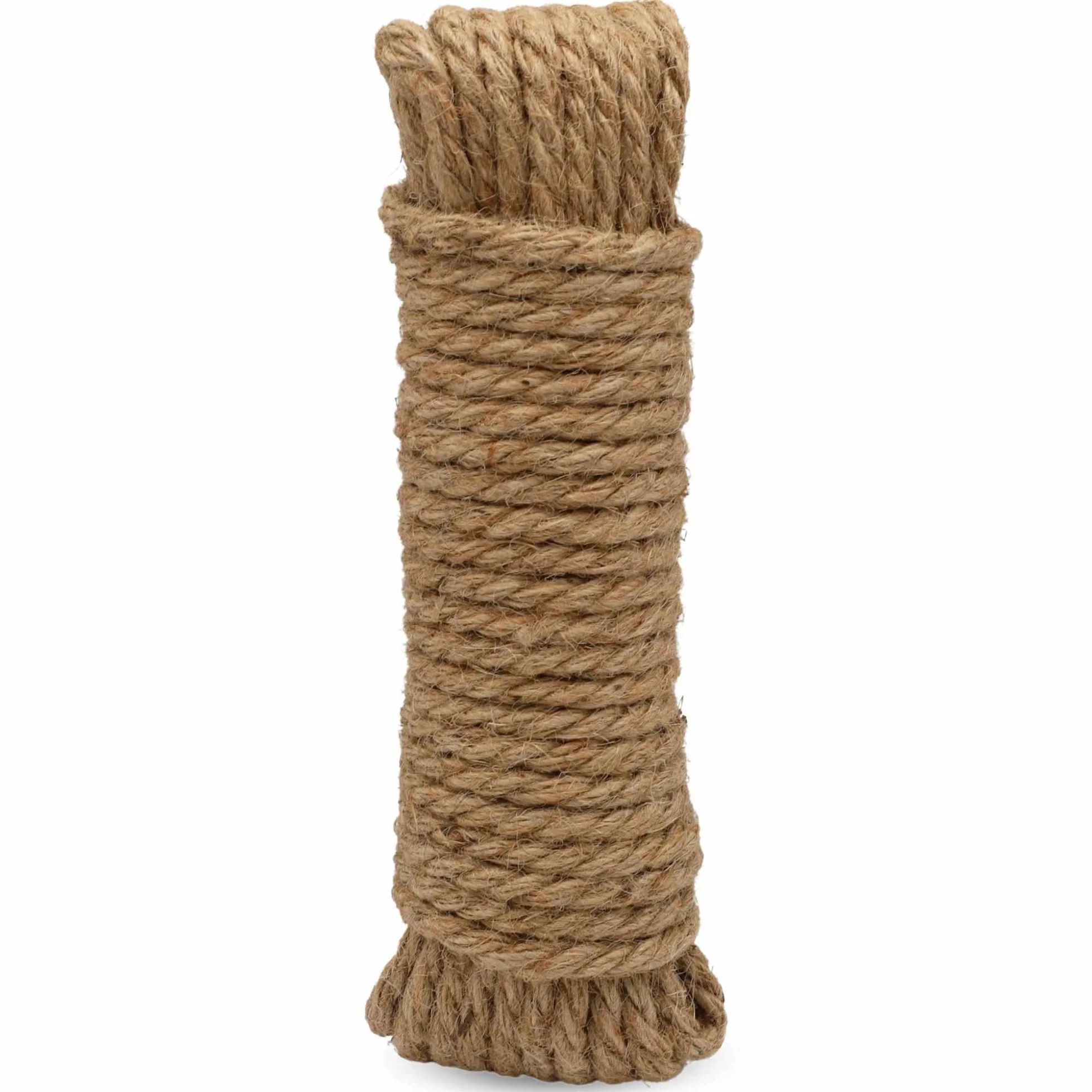 TECHZOCO Cuerda de cáñamo Natural, Rollo de Cordel Yute, Cordel cañamo, Cuerda para Bricolaje, Decoración de Muebles, Envoltura, Jardinería, Confección, Artesanía, 20 Metros de Largo x 10 mm Grosor