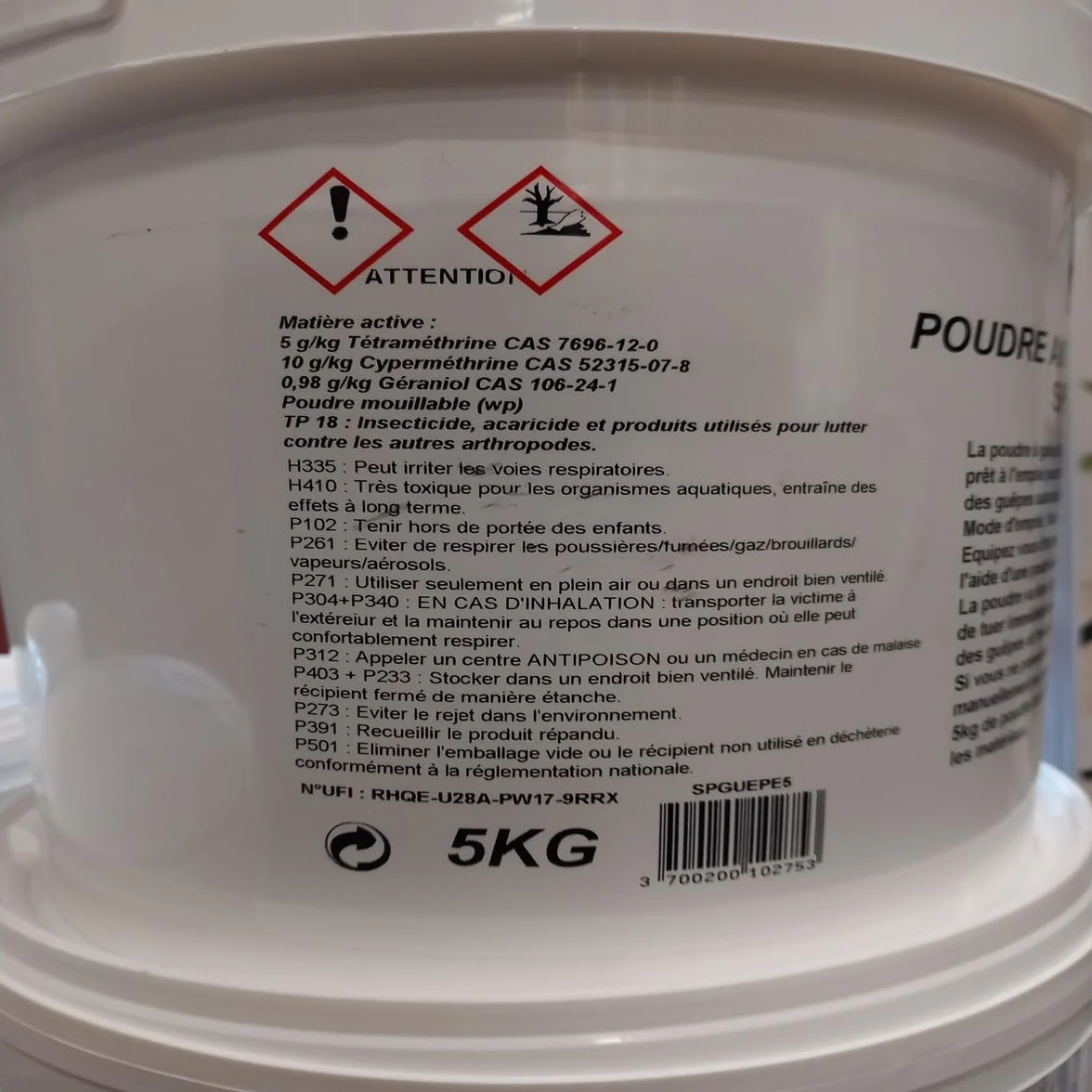 Subito polvo anti avispas/avispones techo especial 5 kg spguepe5
