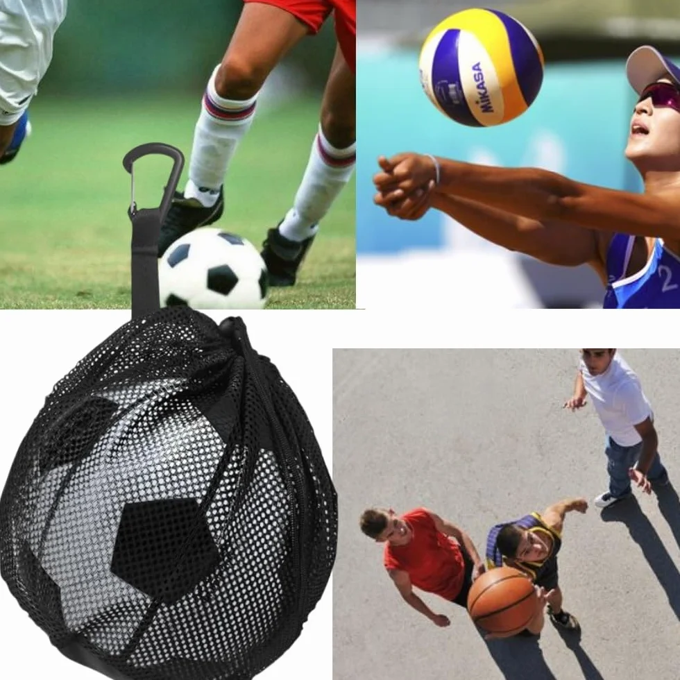 Bolsa de Baloncesto con Cordón, Mochila Portátil Red para Pelotas