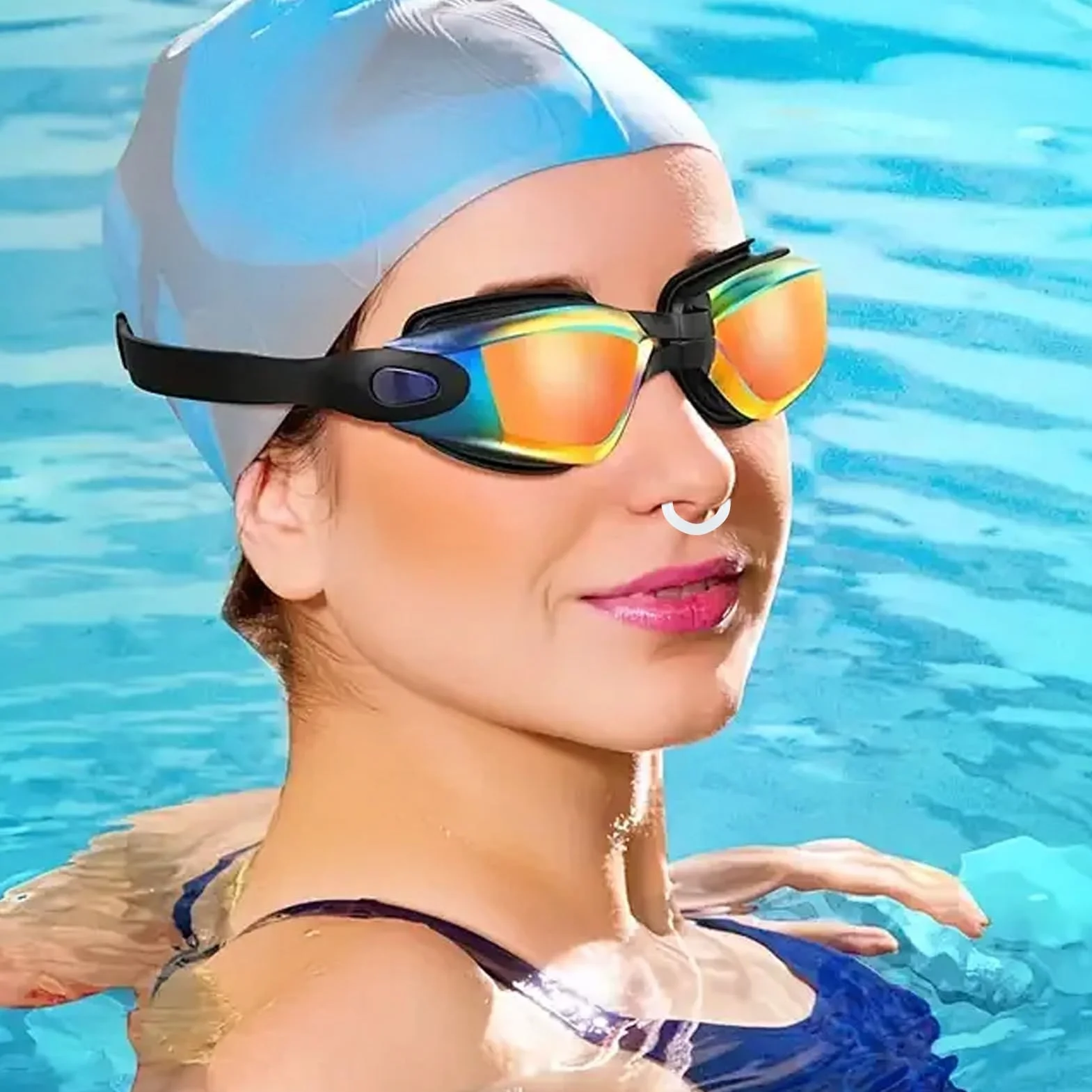 Clip de Nariz para Natación, Tapón Impermeable Buceo Libre Surf Mujeres Hombres Adultos
