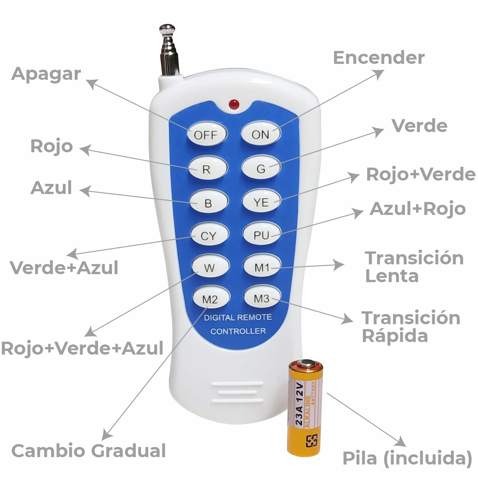 LED ATOMANT Lote de 2 Focos de piscina LED 45W RGB 12V AC, Luz para Piscina Impermeable IP68 Sumergible, Cable 1,5m, Con Mando a distancia por control remoto