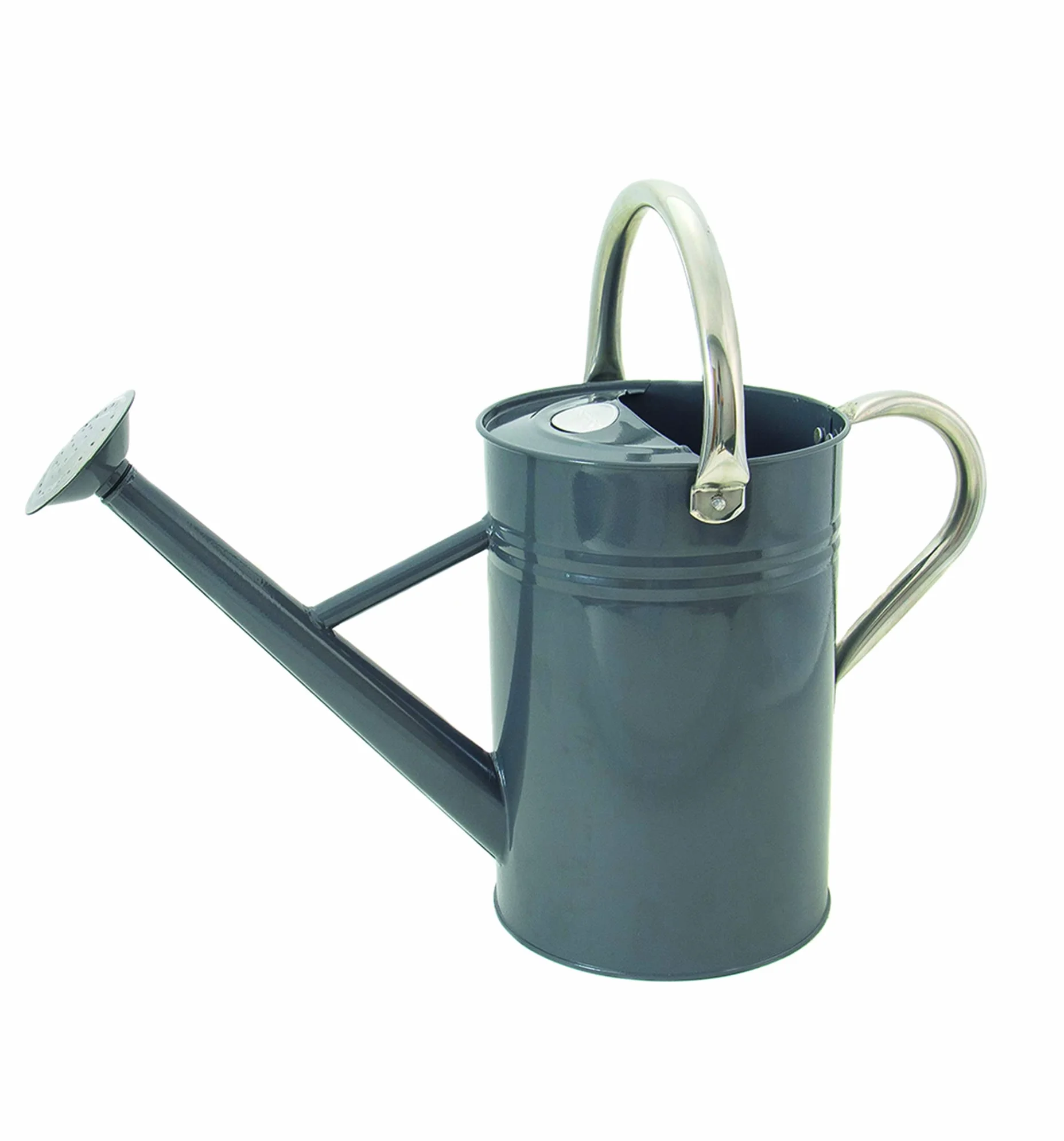 Kent & Stowe Regadera Vintage de 4,5 litros, Color Gris Piedra, Acero galvanizado para el riego Diario, Jarra de Estilo inglés clásico con 2 Asas