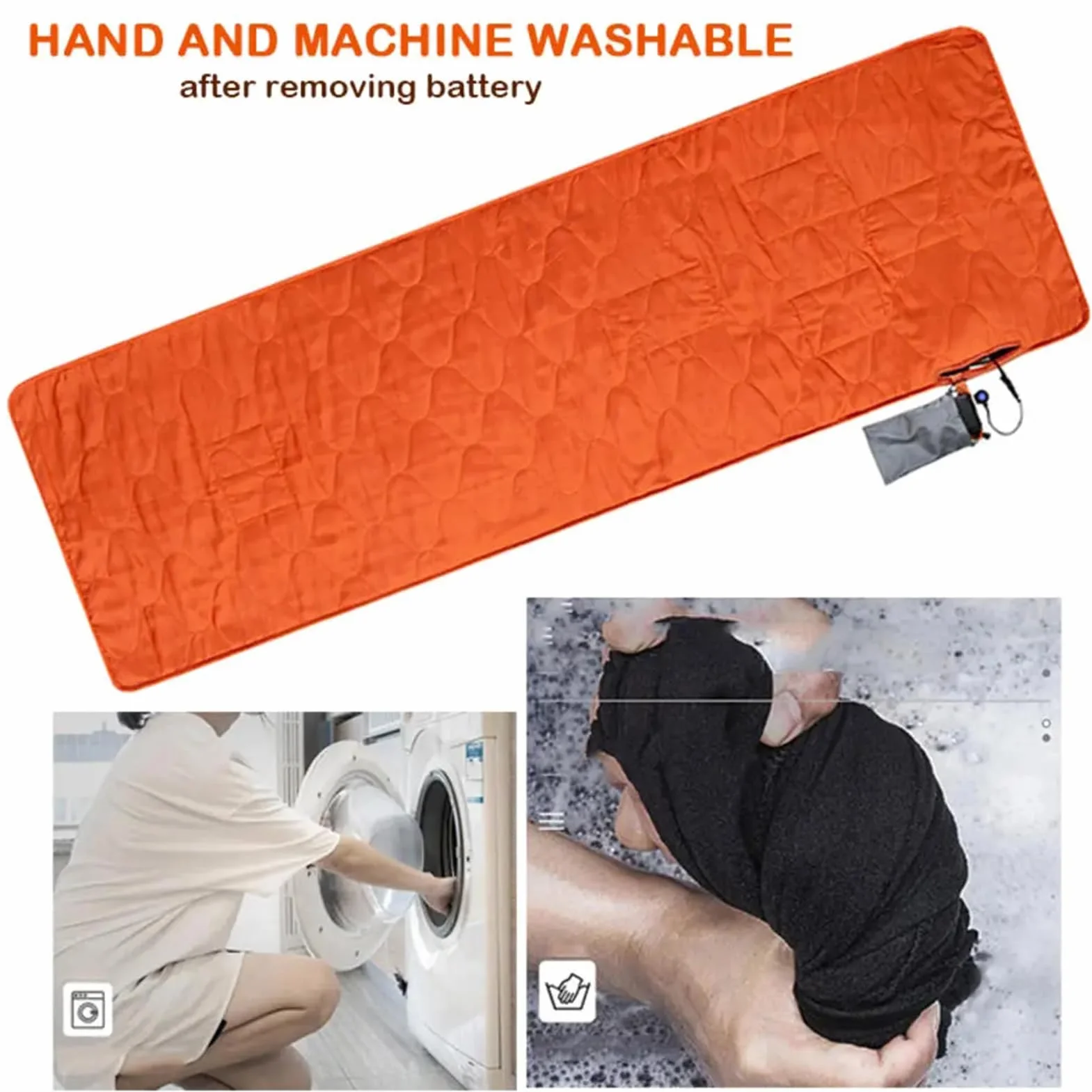 Forro para Saco De Dormir con Doble Calefacción, Almohadilla Térmica Eléctrica USB, Calentador para Acampar, Manta Calefactora Portátil para Clima Frío para Interiores Y Exteriores