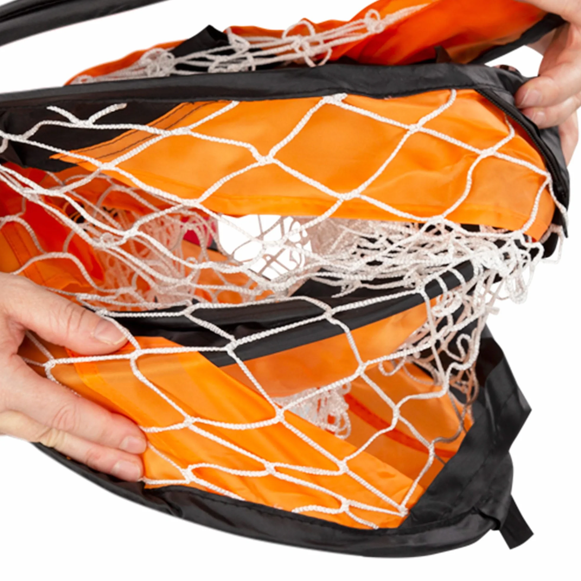 AKTIVE Set 2 plegables porterías de fútbol para niños 120x80x80 cm negro naranja