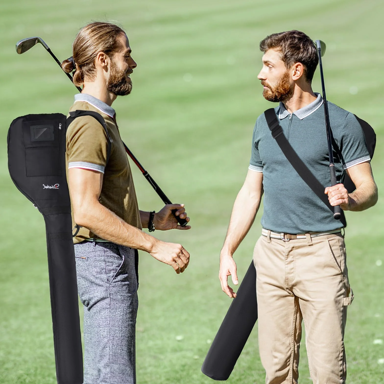 Bolsa de Transporte de Golf Plegable con Correa Ajustable Ligera para Viajes