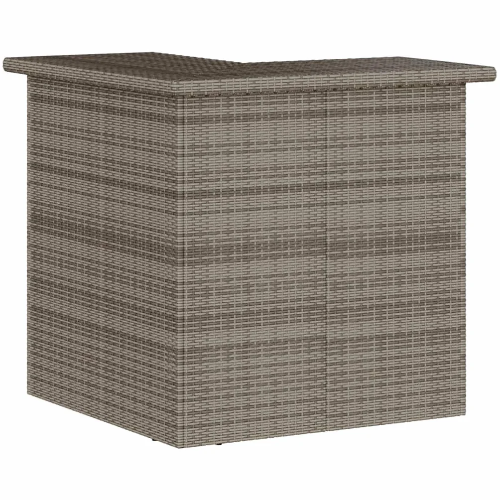 vidaXL Juego de Bar de jardín de 5 Piezas con Cojines ratán PE Gris, Mesa Alta y taburetes de Exterior, Juego de Bar, Juego de Muebles